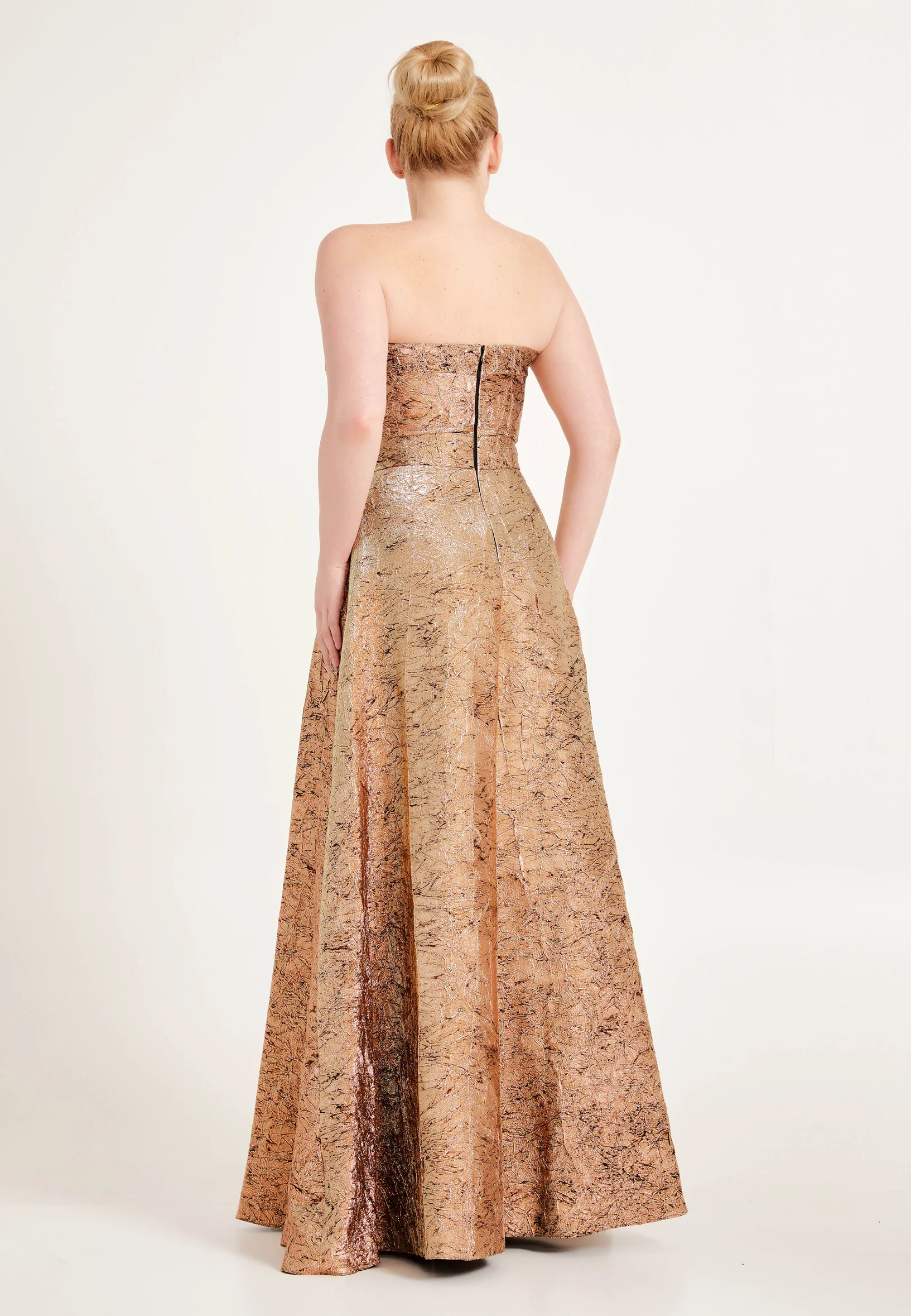 Strapless Maxi Tulle A - Line Plus Size Prom Dress ses2562-1 - Image 6