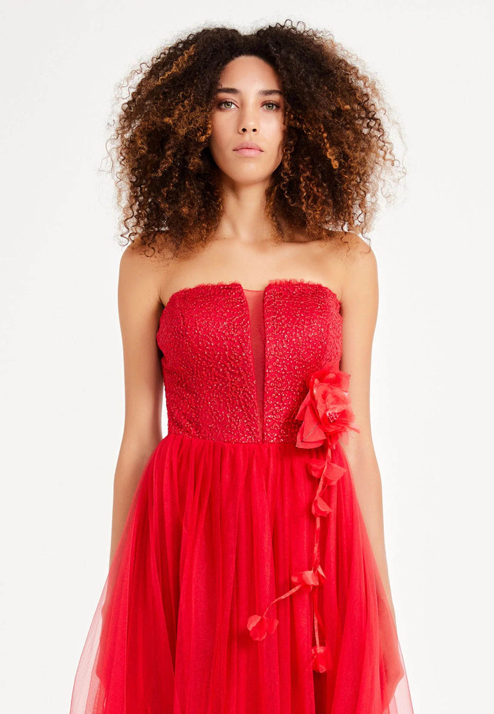 Strapless Maxi Tulle A - Line Regular Prom Dress brq1216 - Image 16