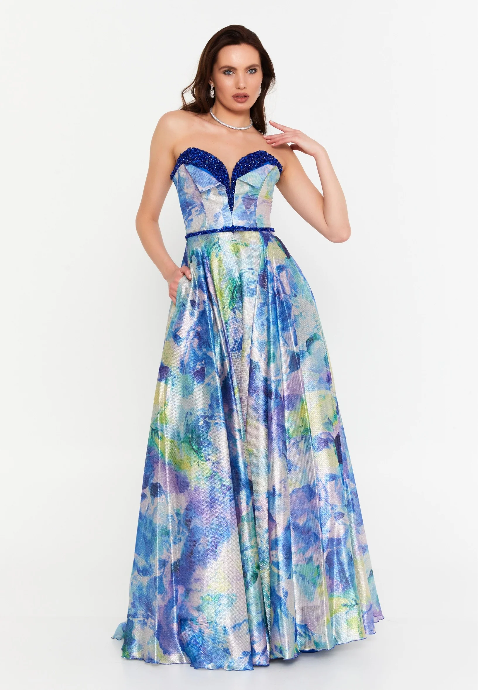 Strapless Maxi Tulle A - Line Regular Prom Dress prl730 - Image 11