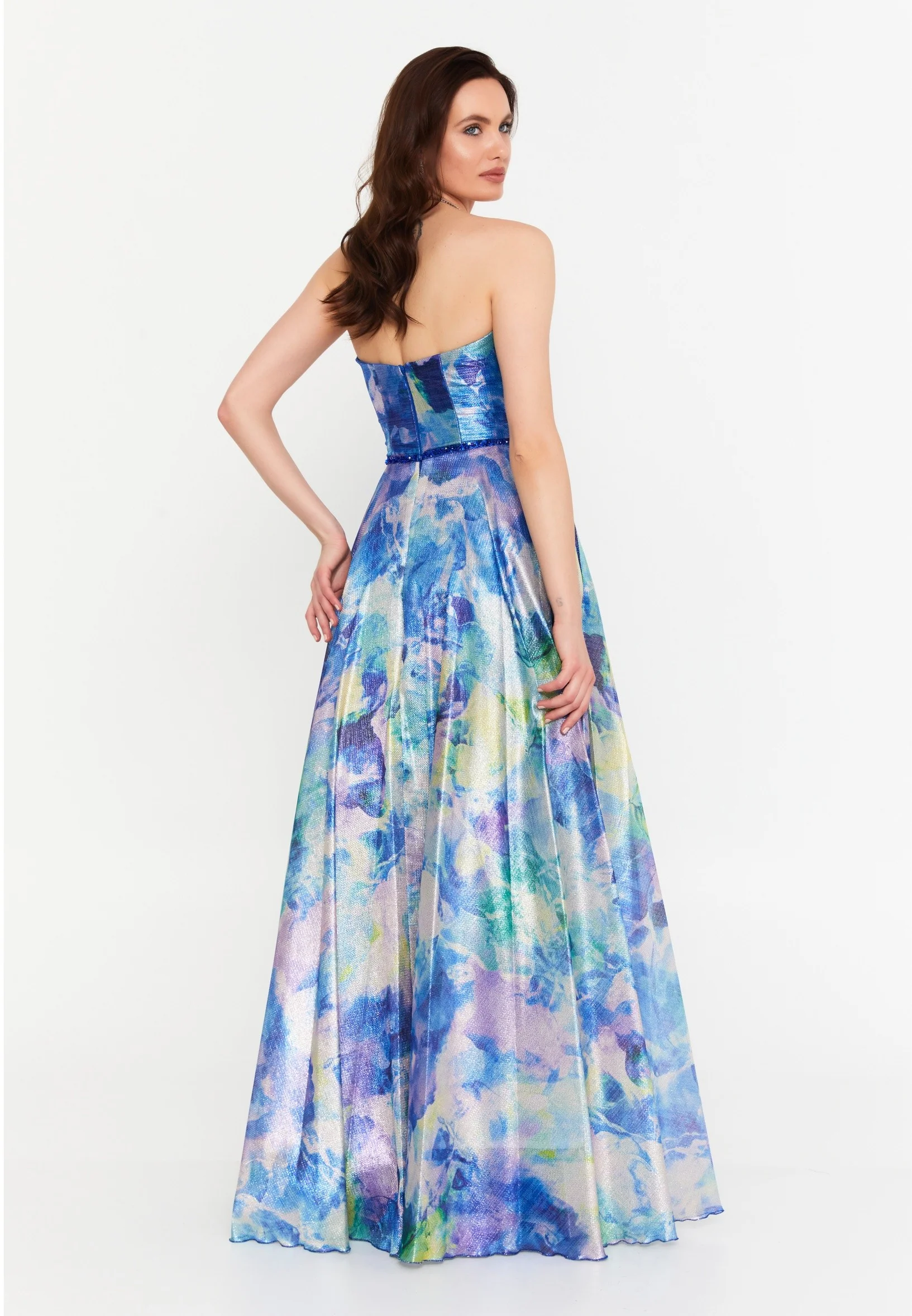 Strapless Maxi Tulle A - Line Regular Prom Dress prl730 - Image 12