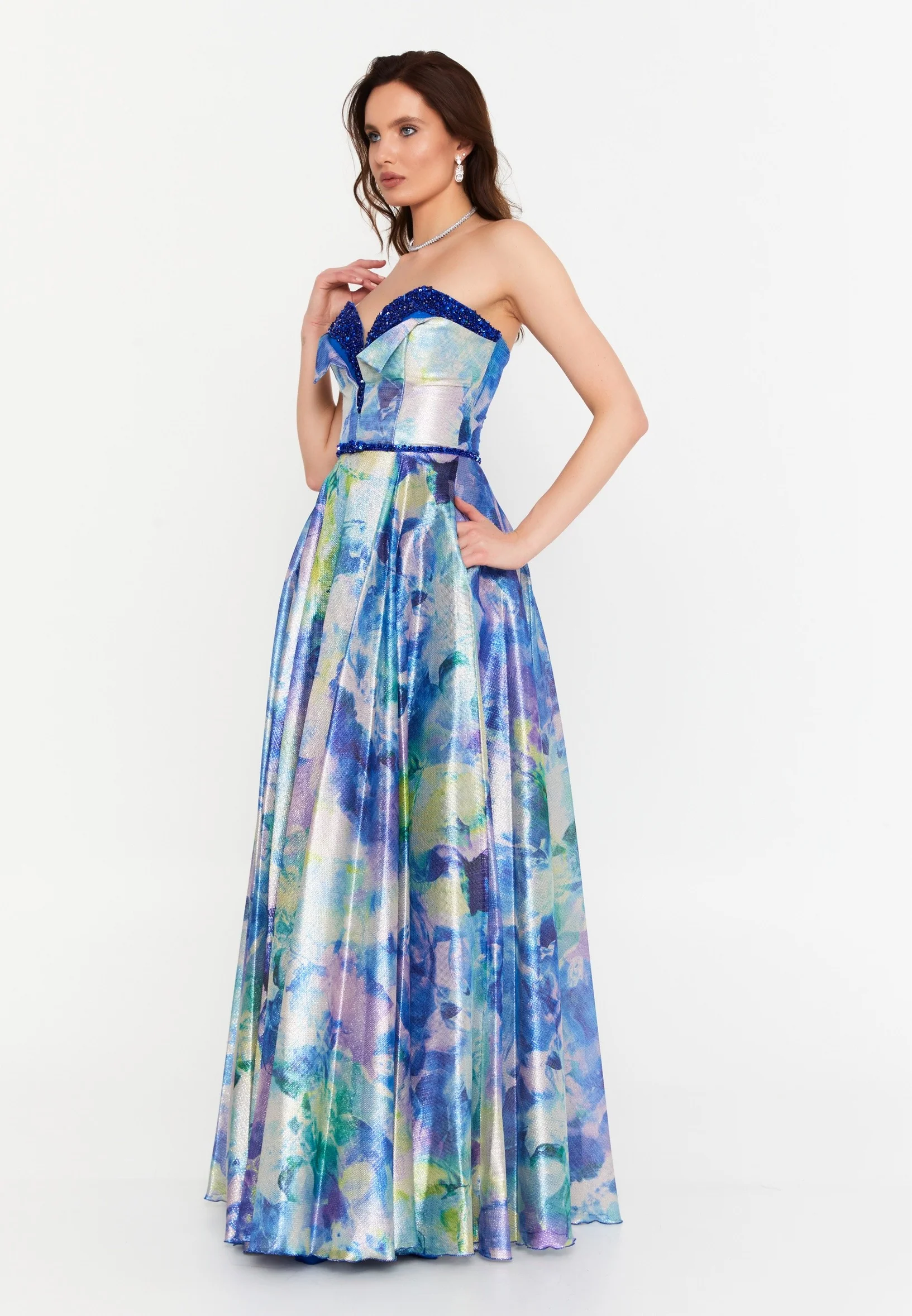 Strapless Maxi Tulle A - Line Regular Prom Dress prl730 - Image 13