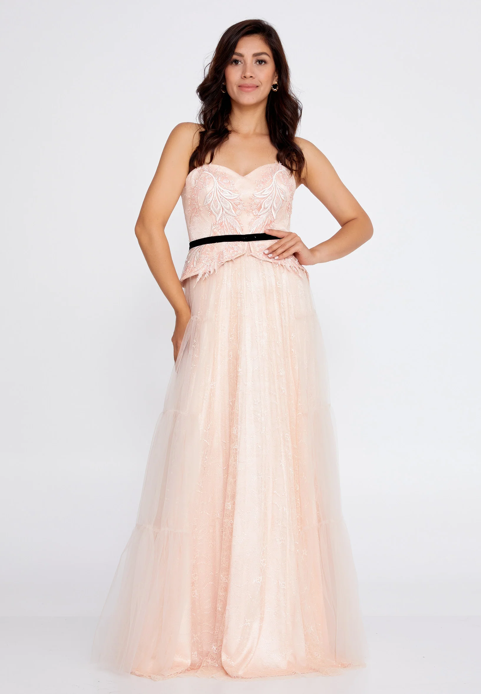 Strapless Maxi Tulle Column Regular Prom Dress pau4160 - Image 9