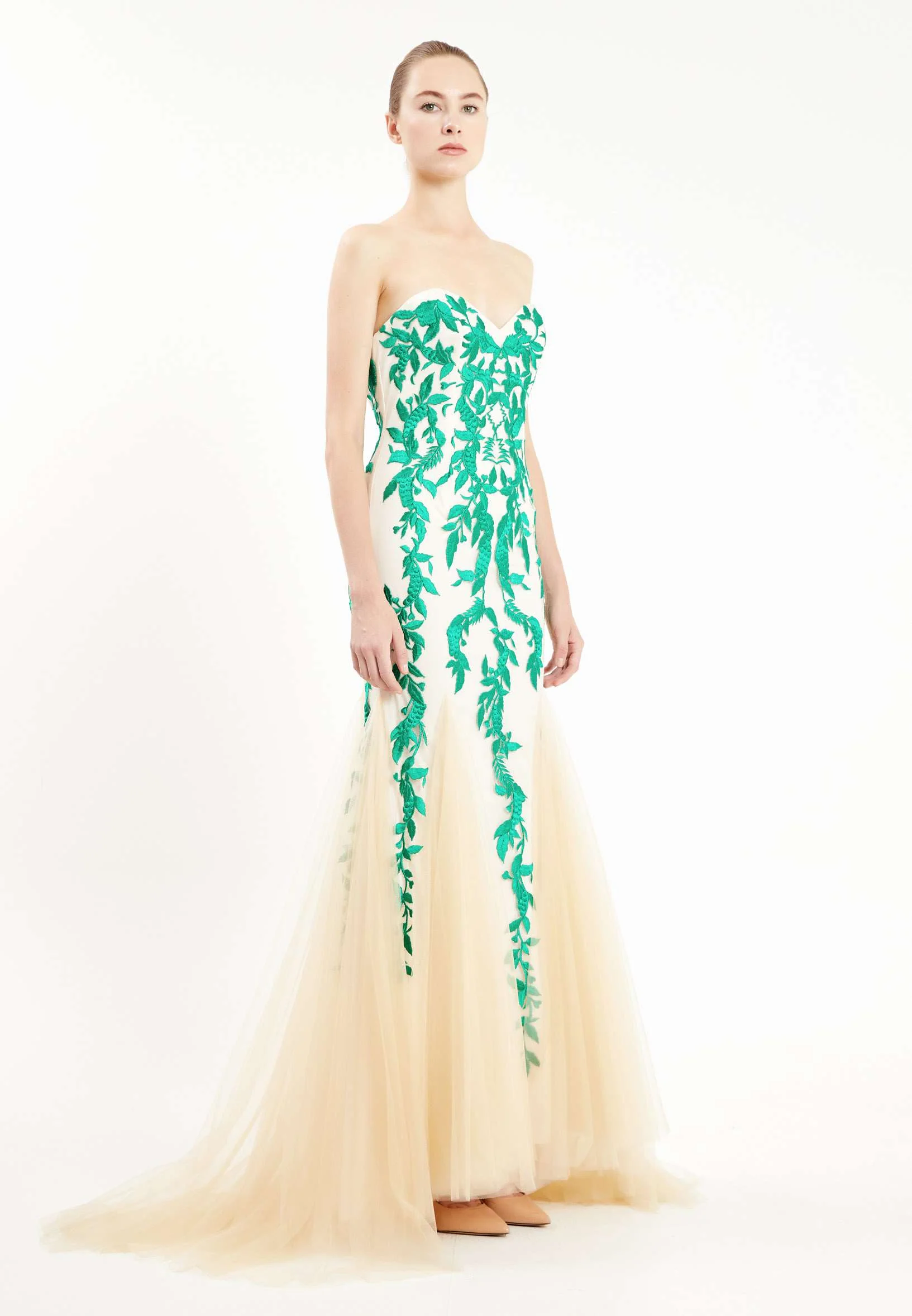 Strapless Maxi Tulle Fit & Flare Regular Prom Dress ern294 - Image 11