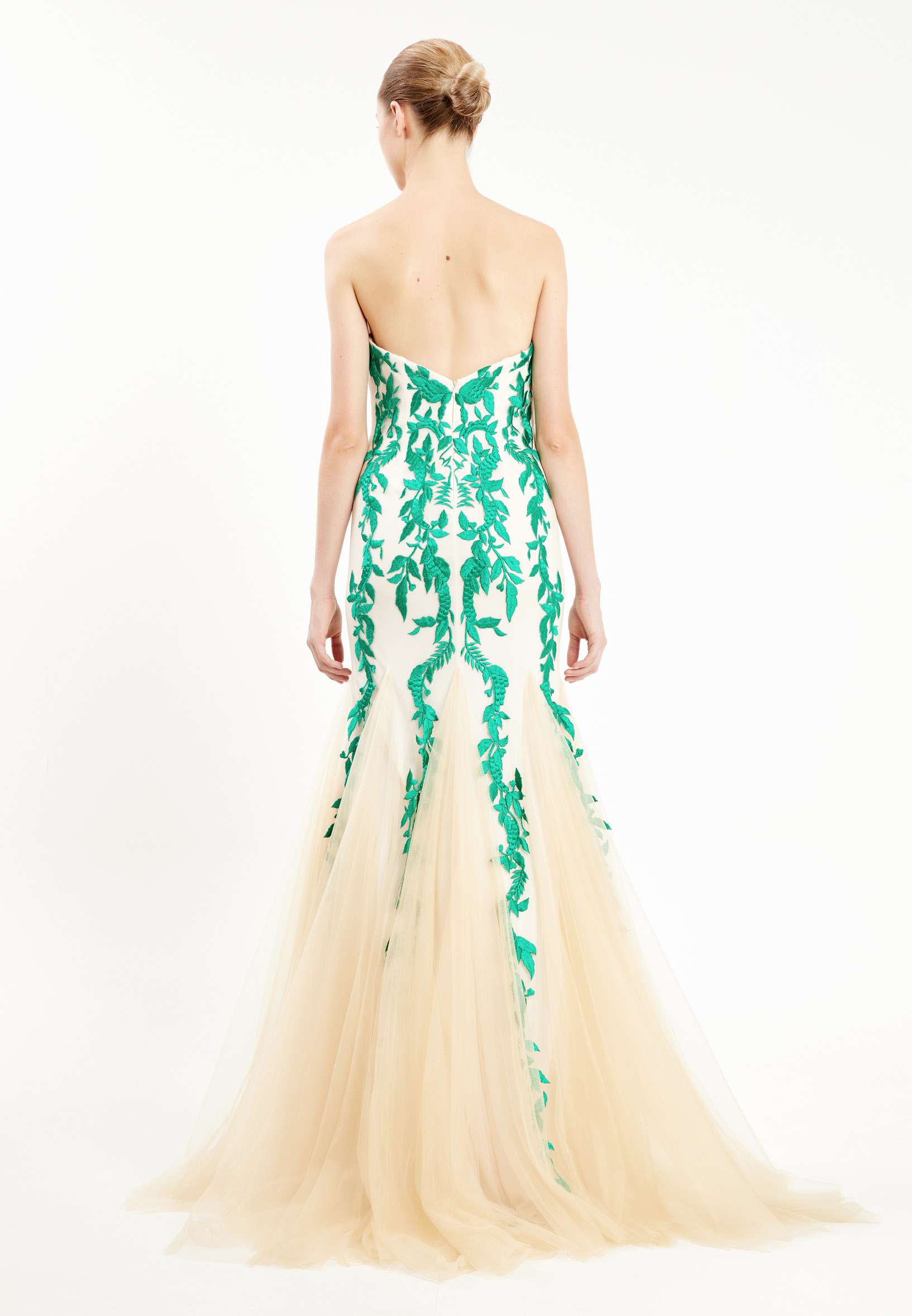 Strapless Maxi Tulle Fit & Flare Regular Prom Dress ern294 - Image 14