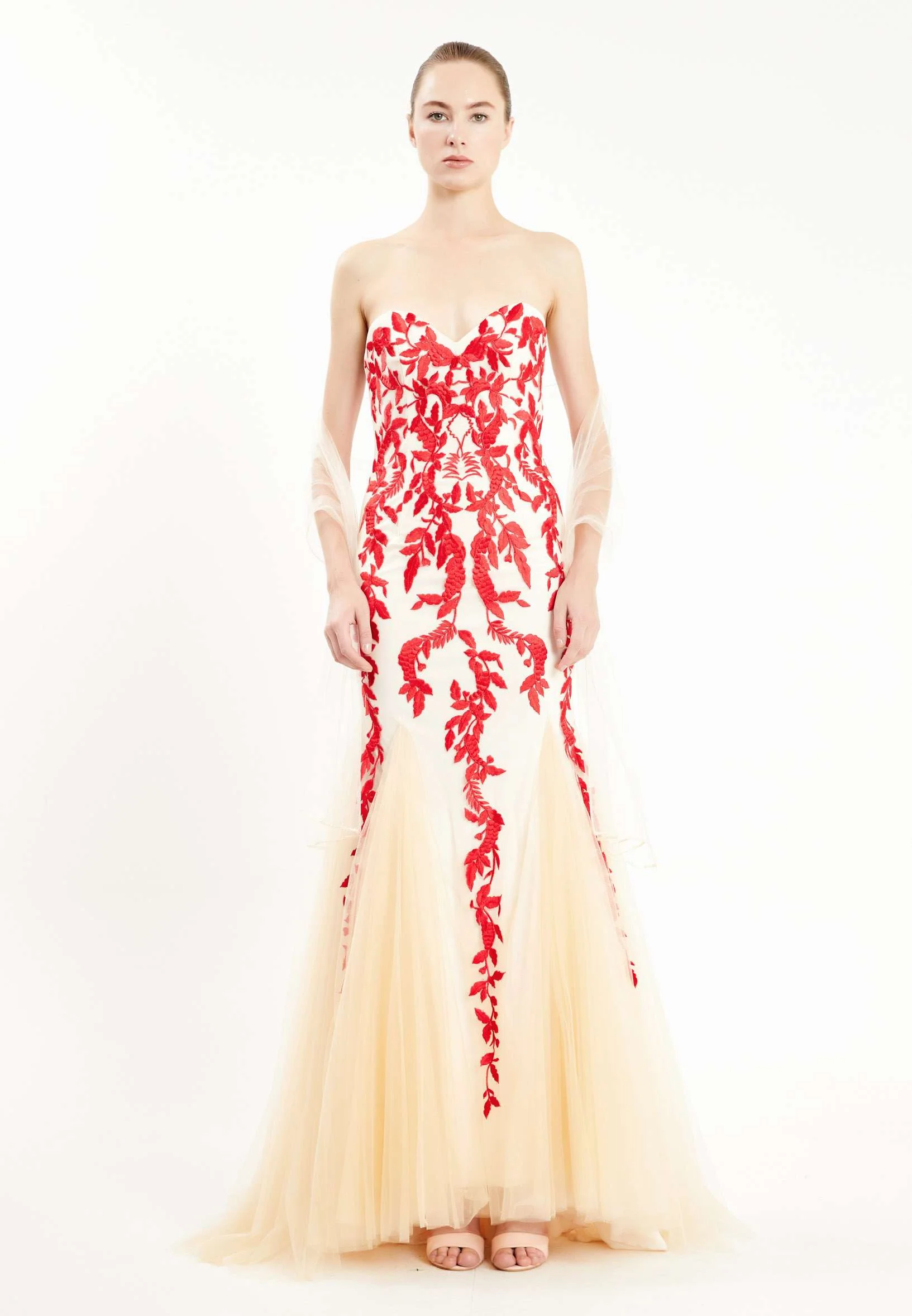 Strapless Maxi Tulle Fit & Flare Regular Prom Dress ern294 - Image 17