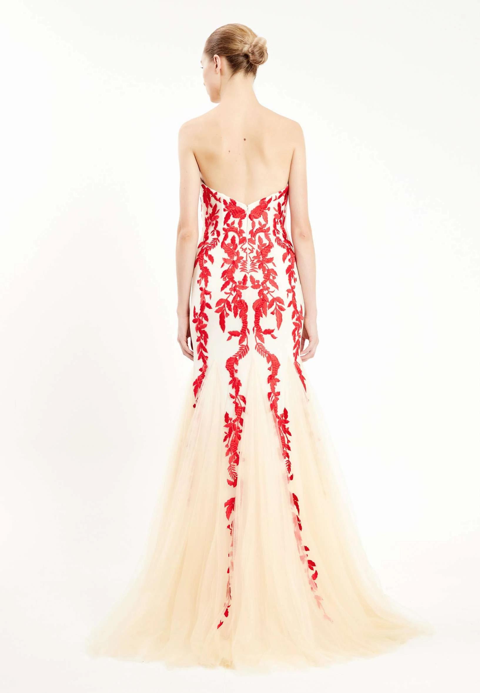 Strapless Maxi Tulle Fit & Flare Regular Prom Dress ern294 - Image 18