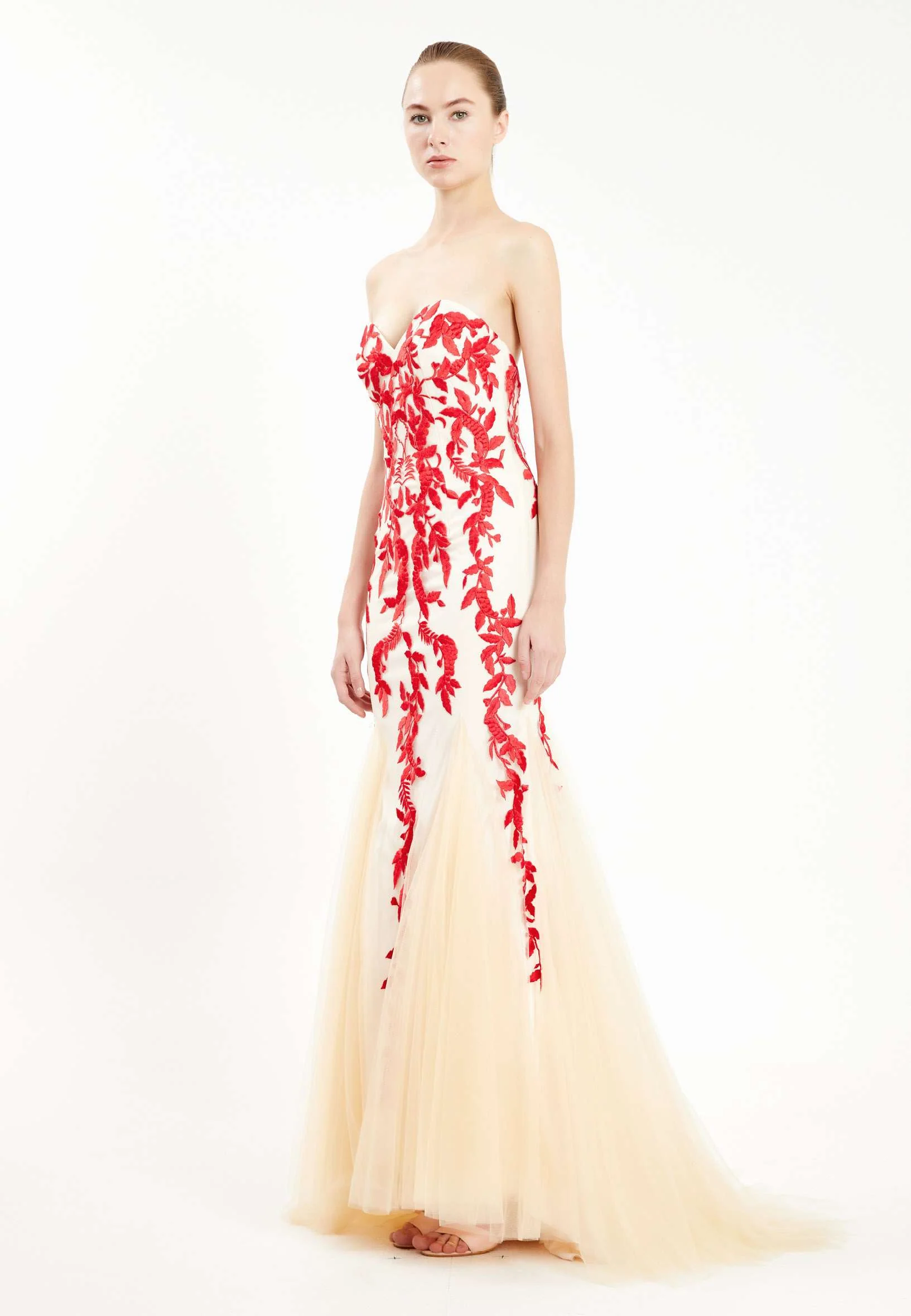 Strapless Maxi Tulle Fit & Flare Regular Prom Dress ern294 - Image 19