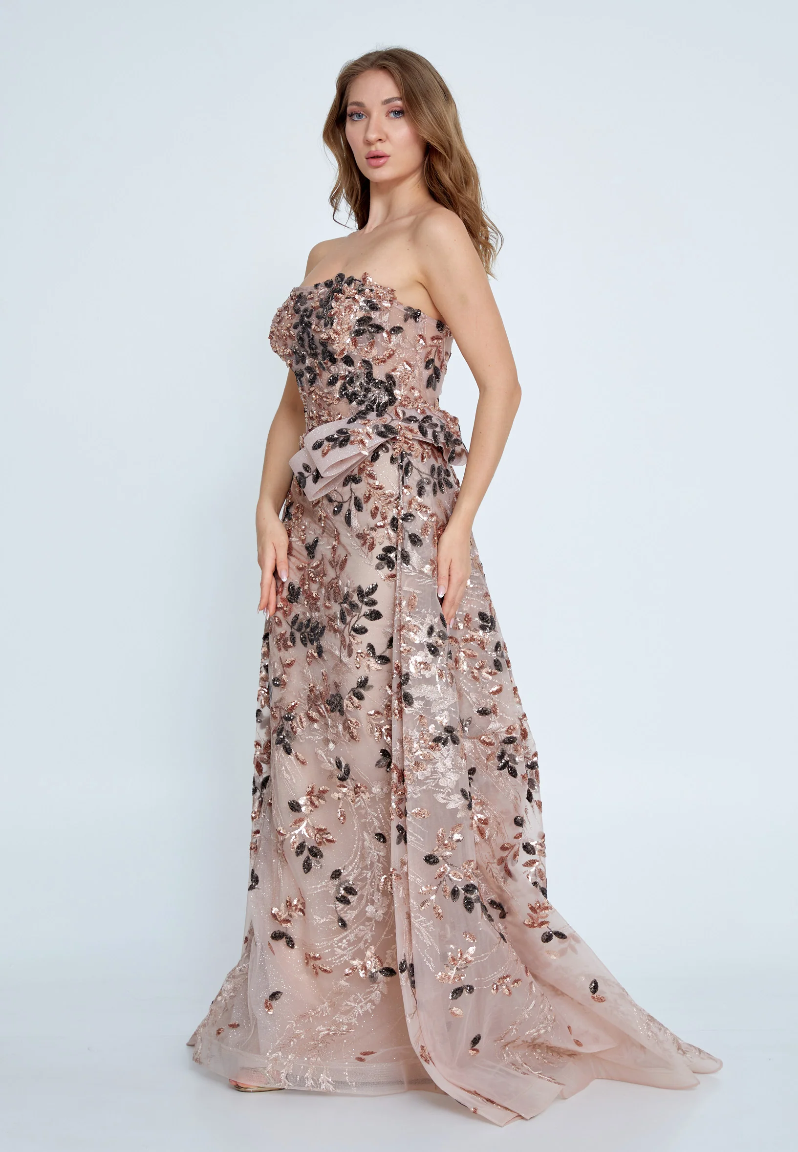 Strapless Maxi Tulle Mermaid Regular Prom Dress mti1010 - Image 11