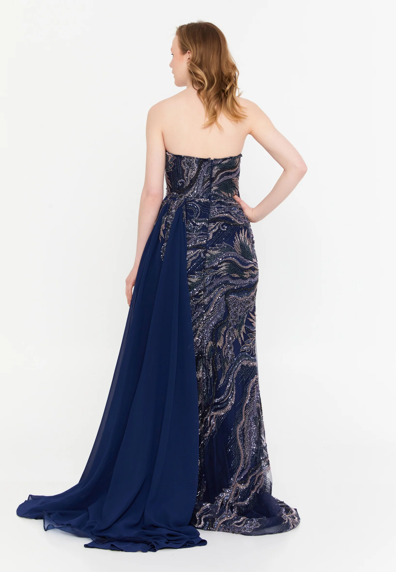 Strapless Maxi Tulle Mermaid Regular Wedding Guest Dress mti1056 - Image 14