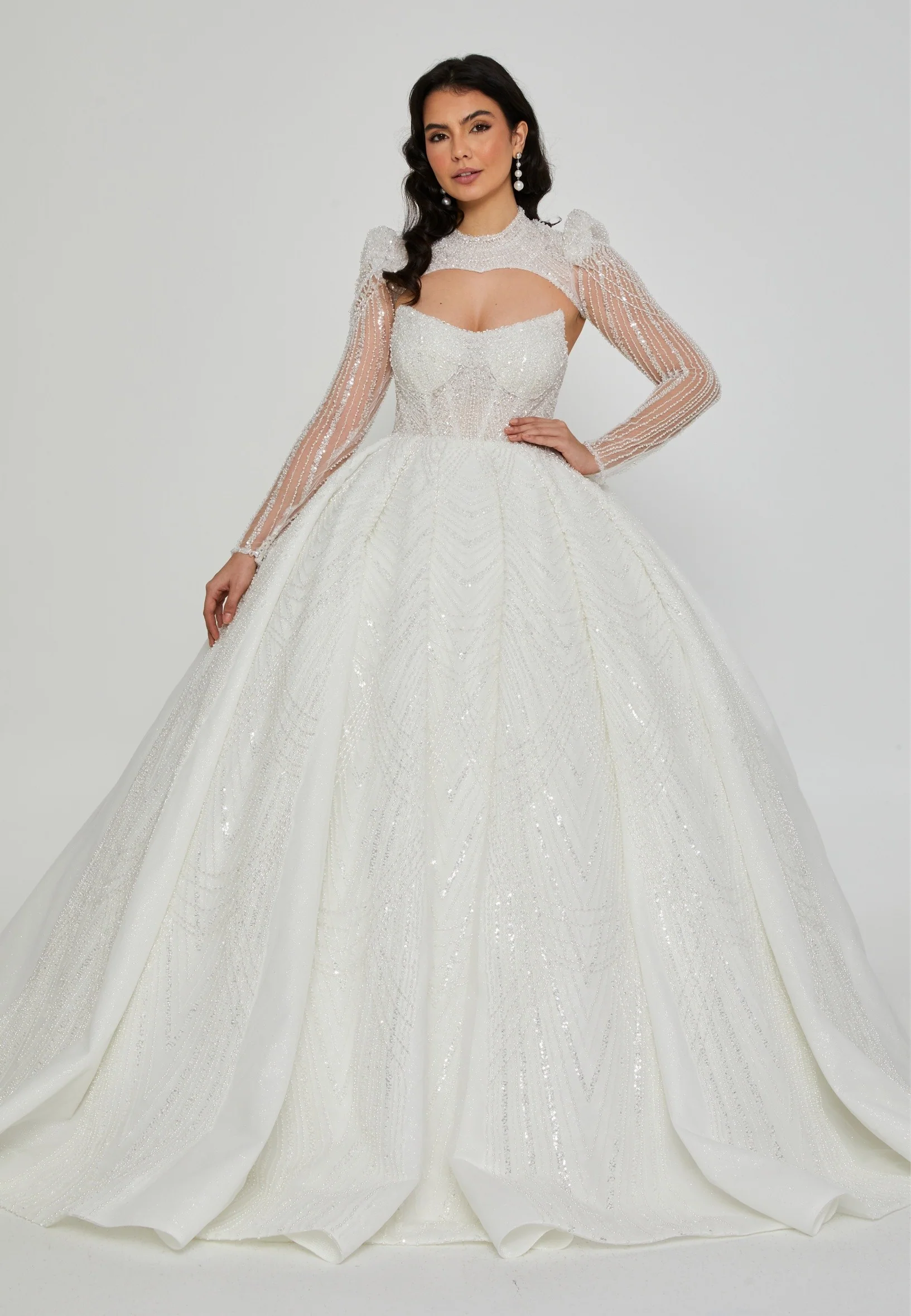 Strapless Maxi Tulle Regular Wedding Dress abb24065