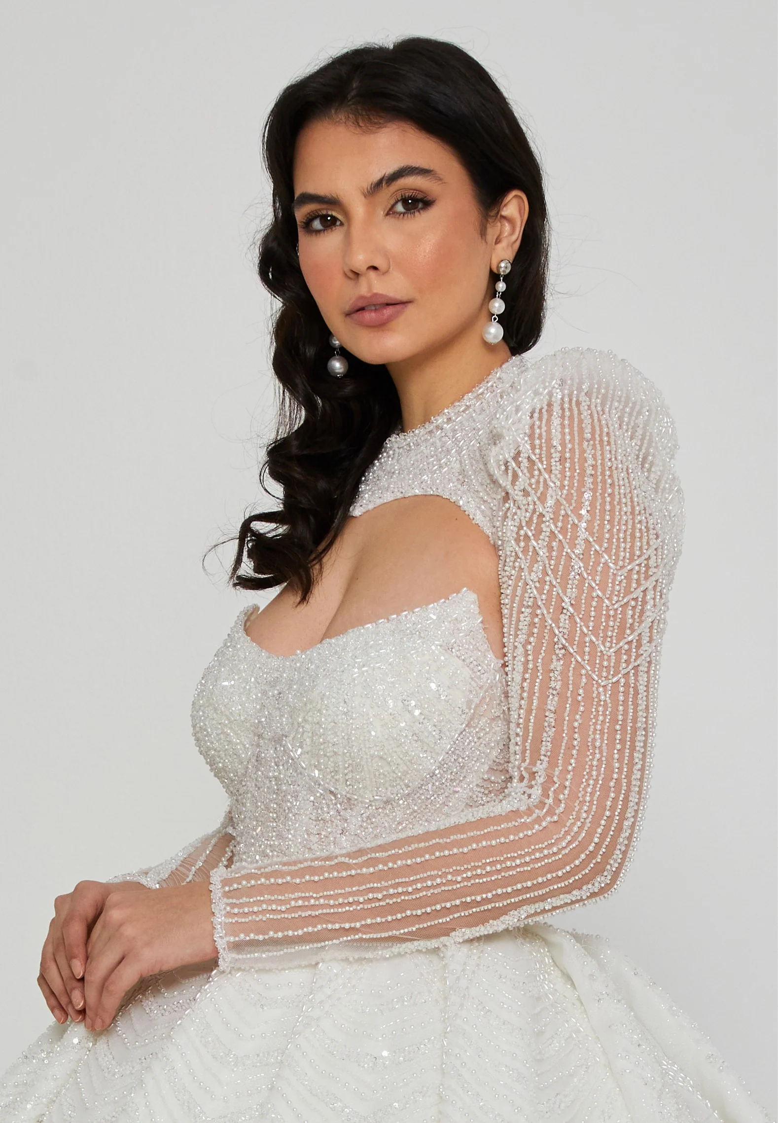 Strapless Maxi Tulle Regular Wedding Dress abb24065 - Image 2