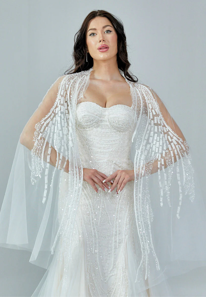 Strapless Maxi Tulle Regular Wedding Dress bnc8055 - Image 7
