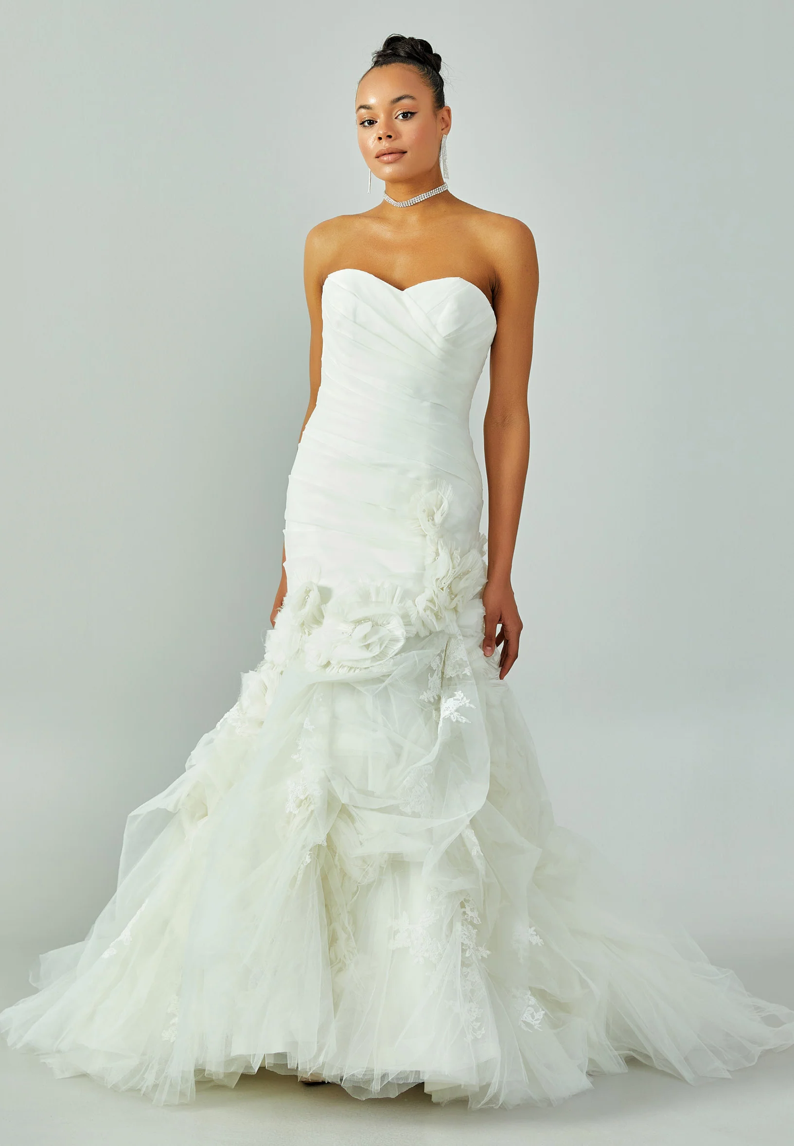 Strapless Maxi Tulle Regular Wedding Dress enz00294