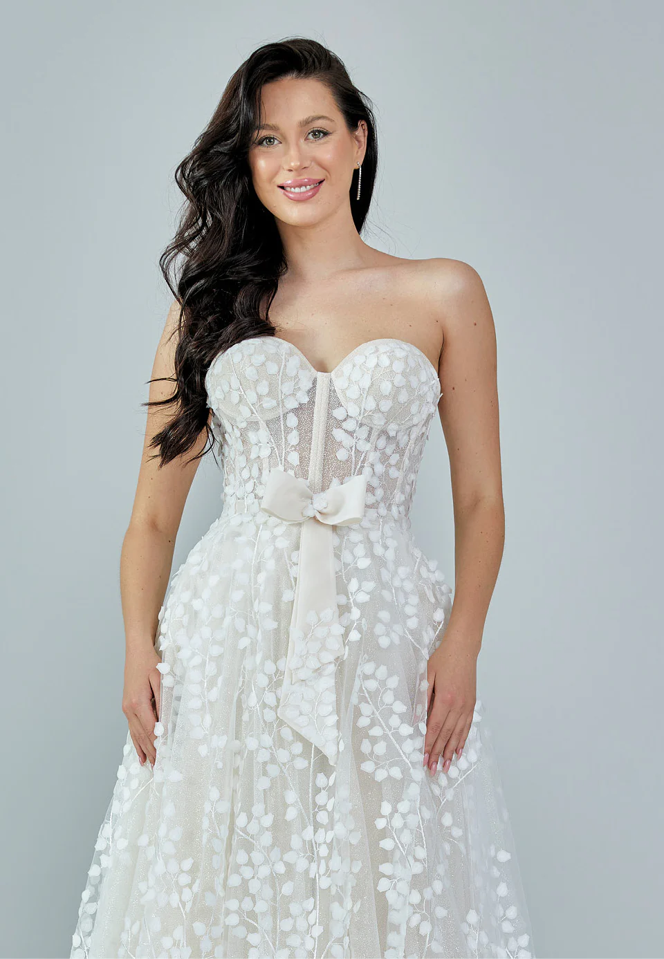 Strapless Maxi Tulle Regular Wedding Dress rlb1636 - Image 7