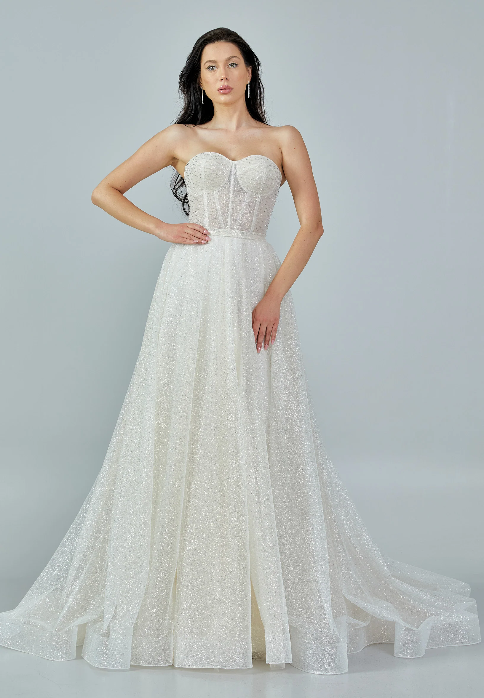 Strapless Maxi Tulle Regular Wedding Dress rlb1677