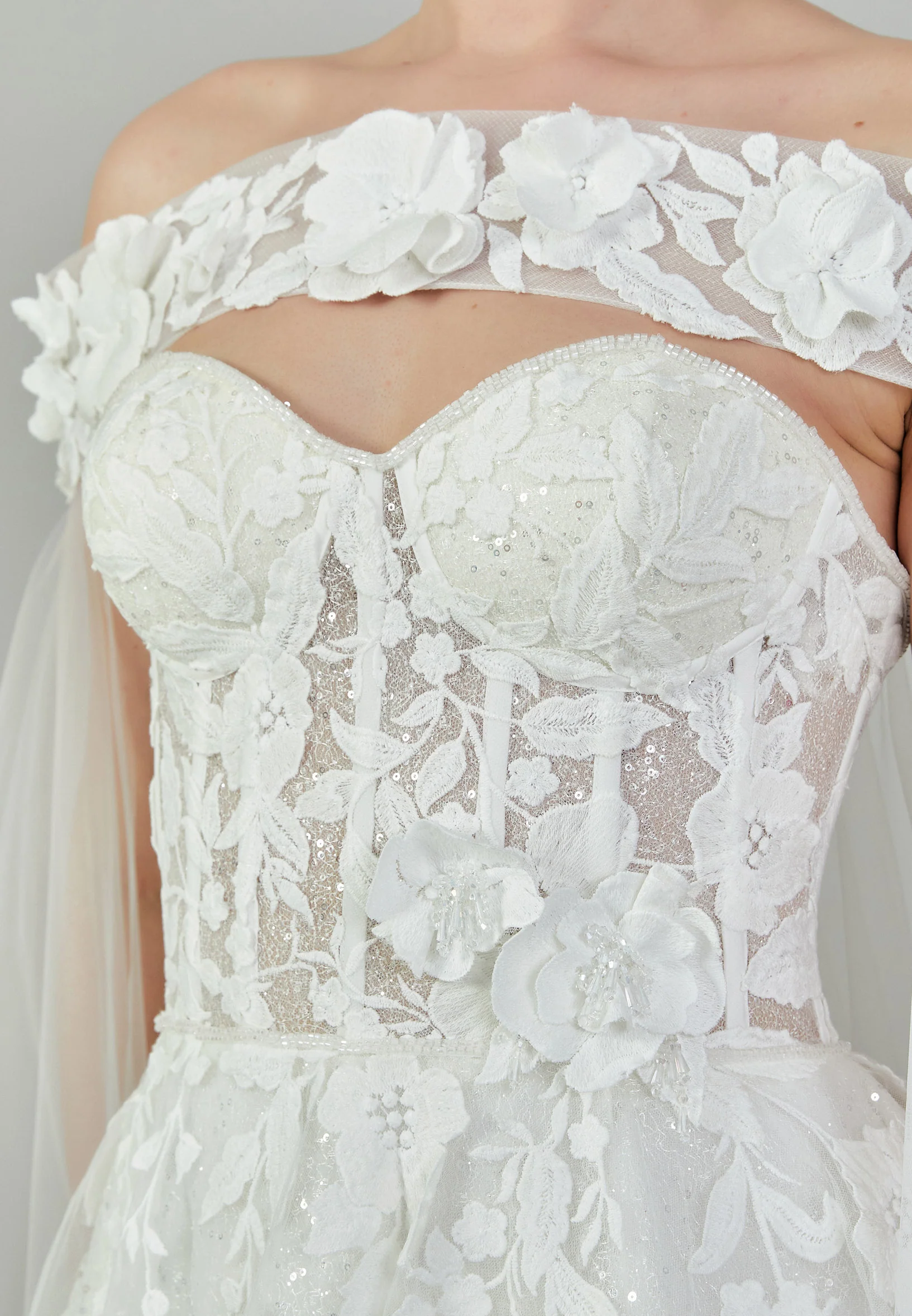 Strapless Maxi Tulle Regular Wedding Dress rlb1809 - Image 4