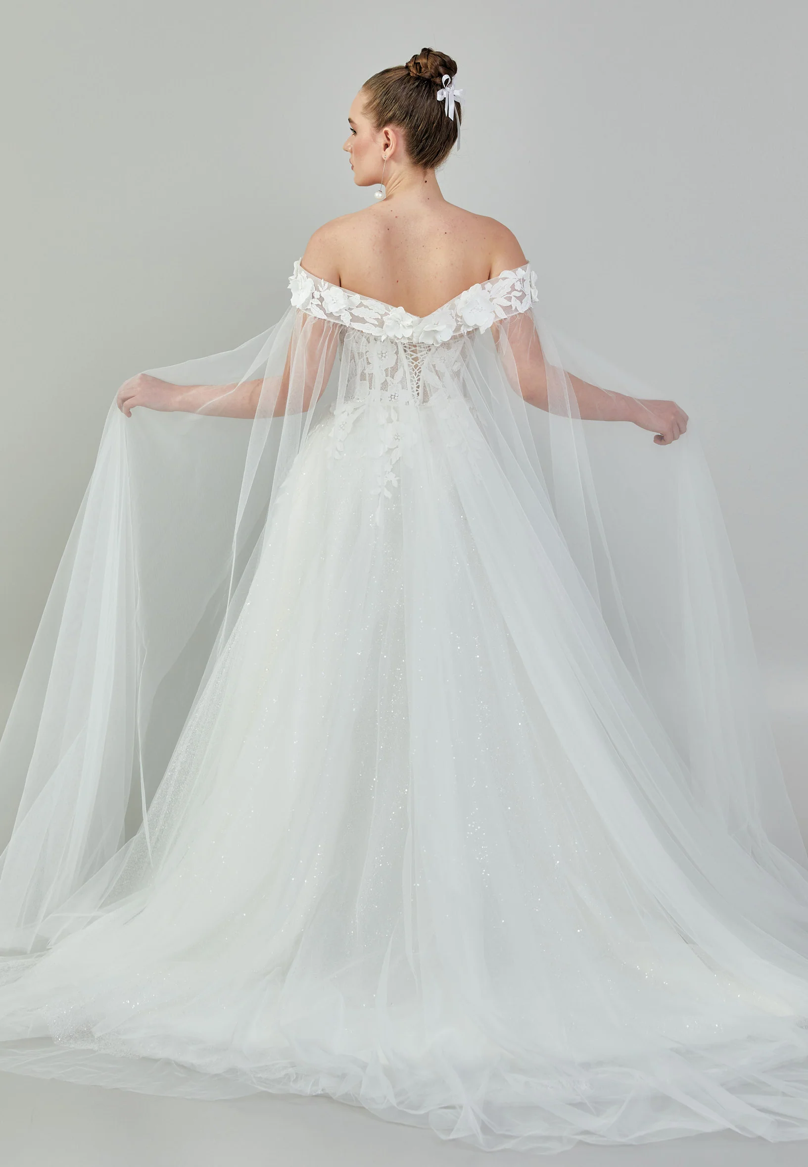 Strapless Maxi Tulle Regular Wedding Dress rlb1809 - Image 5