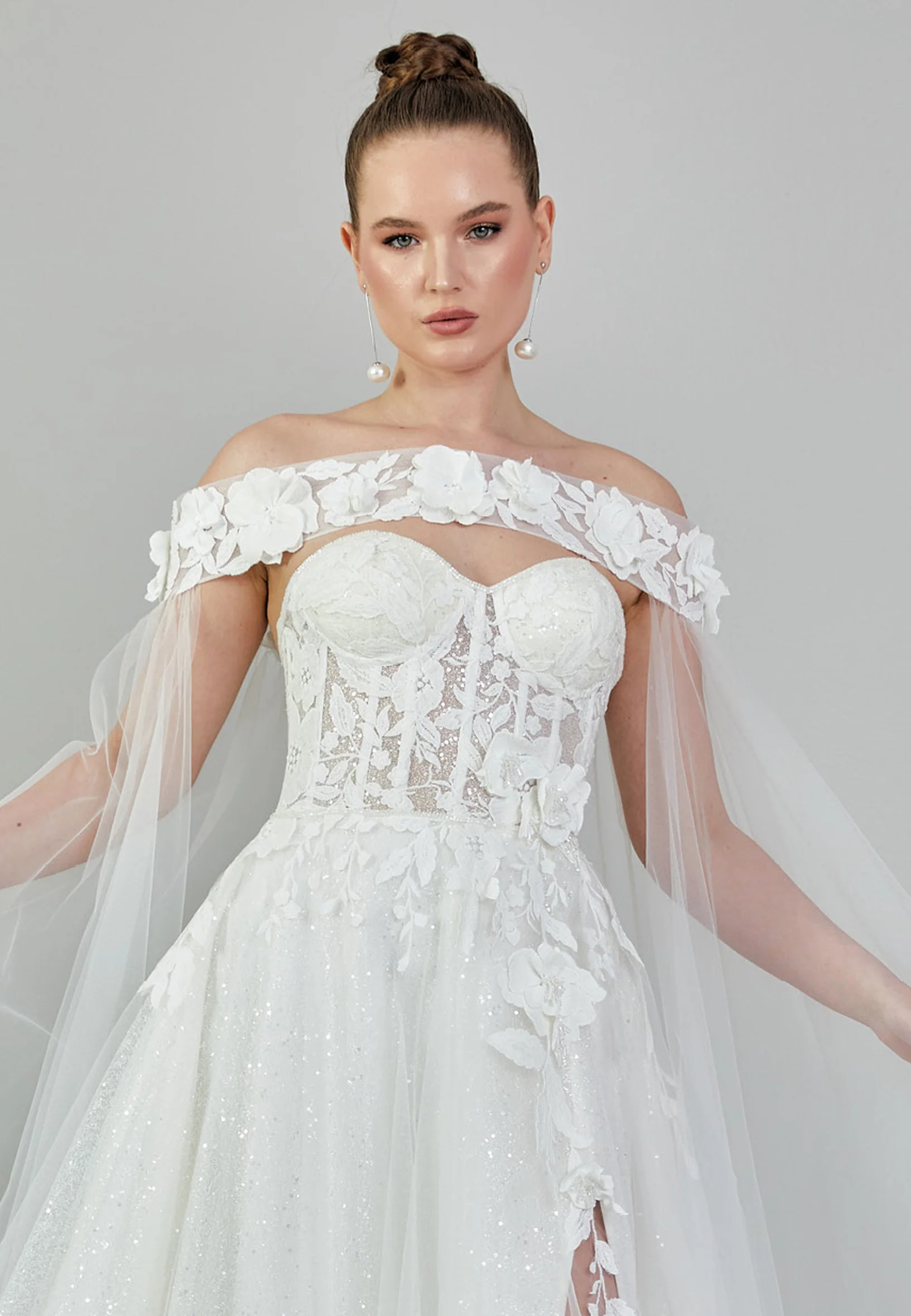Strapless Maxi Tulle Regular Wedding Dress rlb1809 - Image 7