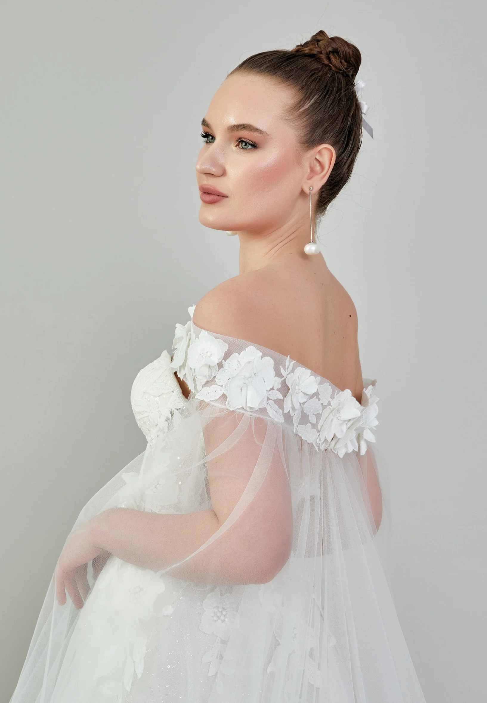 Strapless Maxi Tulle Regular Wedding Dress rlb1809 - Image 8
