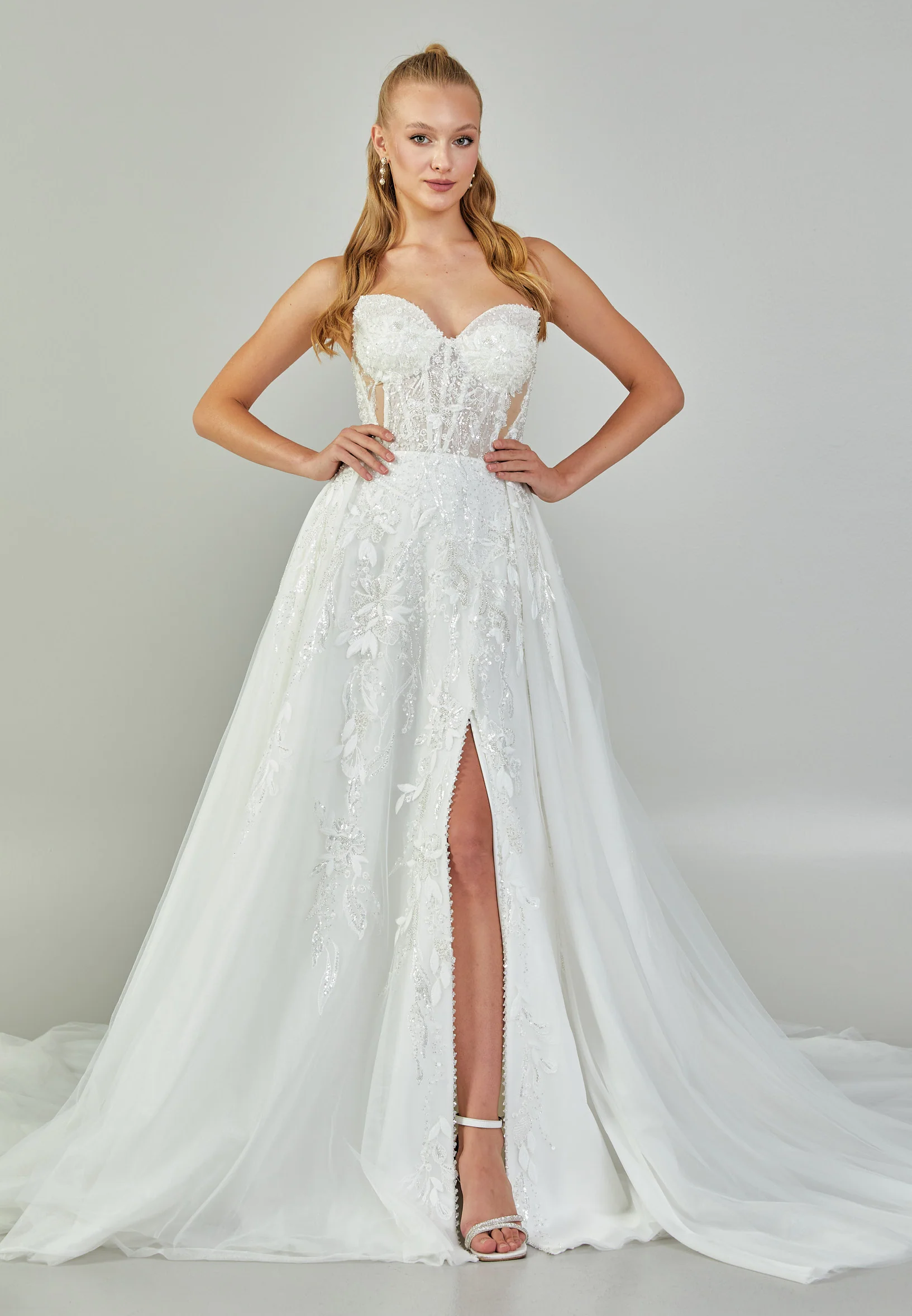 Strapless Maxi Tulle Regular Wedding Dress rlb1814