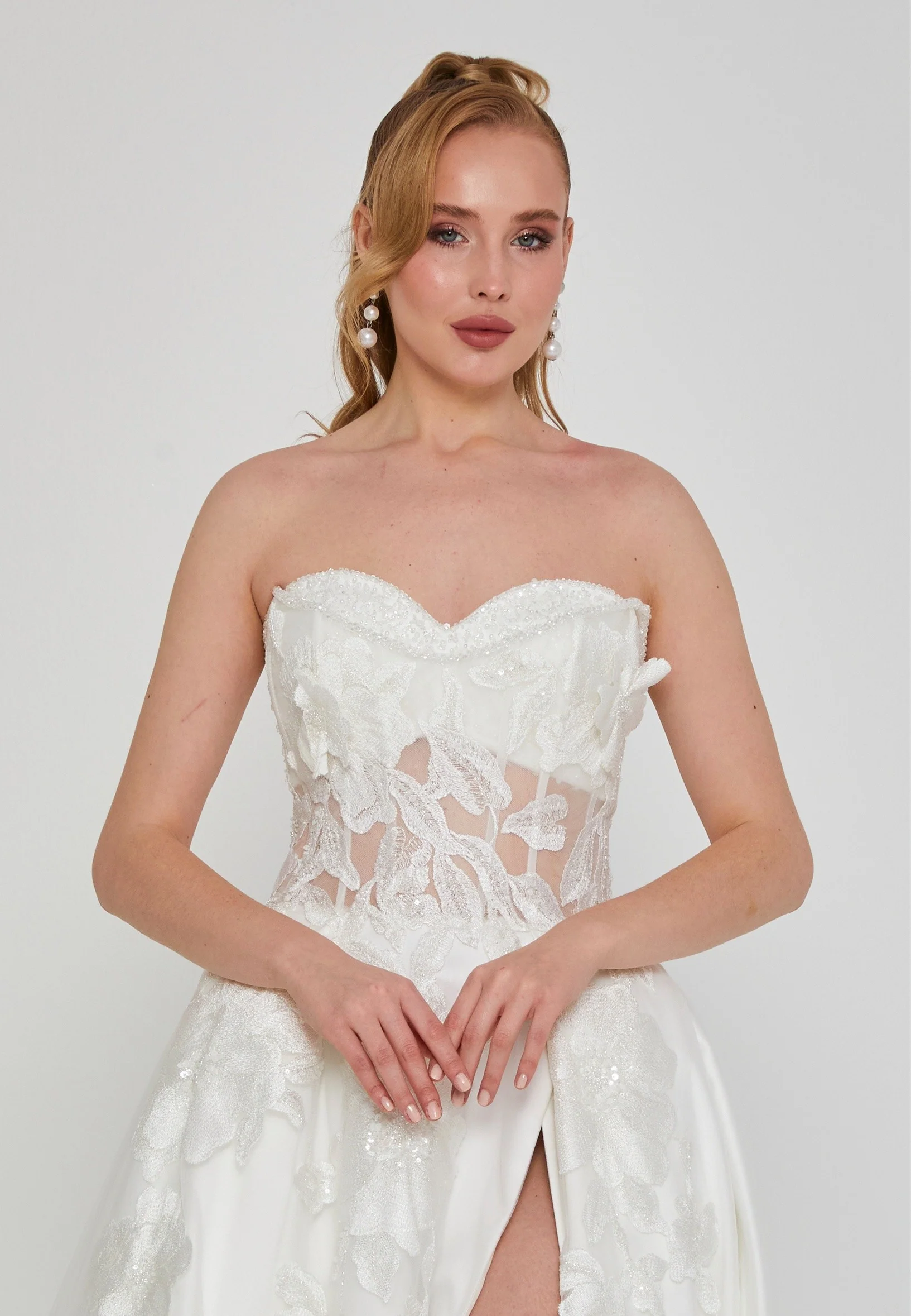 Strapless Maxi Tulle Regular Wedding Dress rlb1942 - Image 7