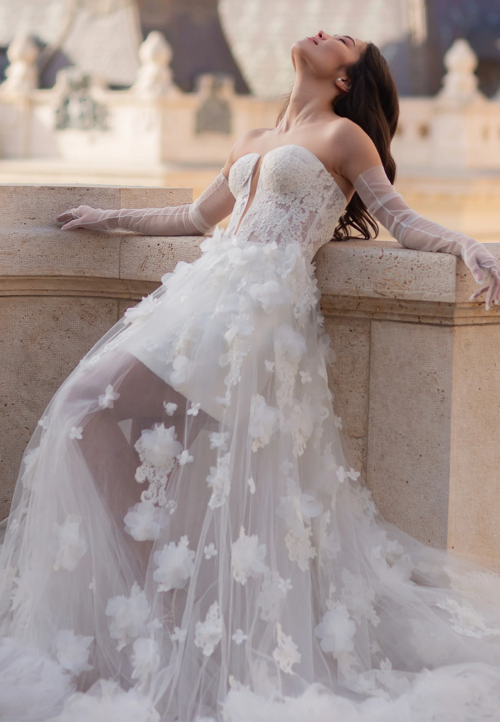 Strapless Maxi Tulle Regular Wedding Dress sodmodel-1 - Image 17