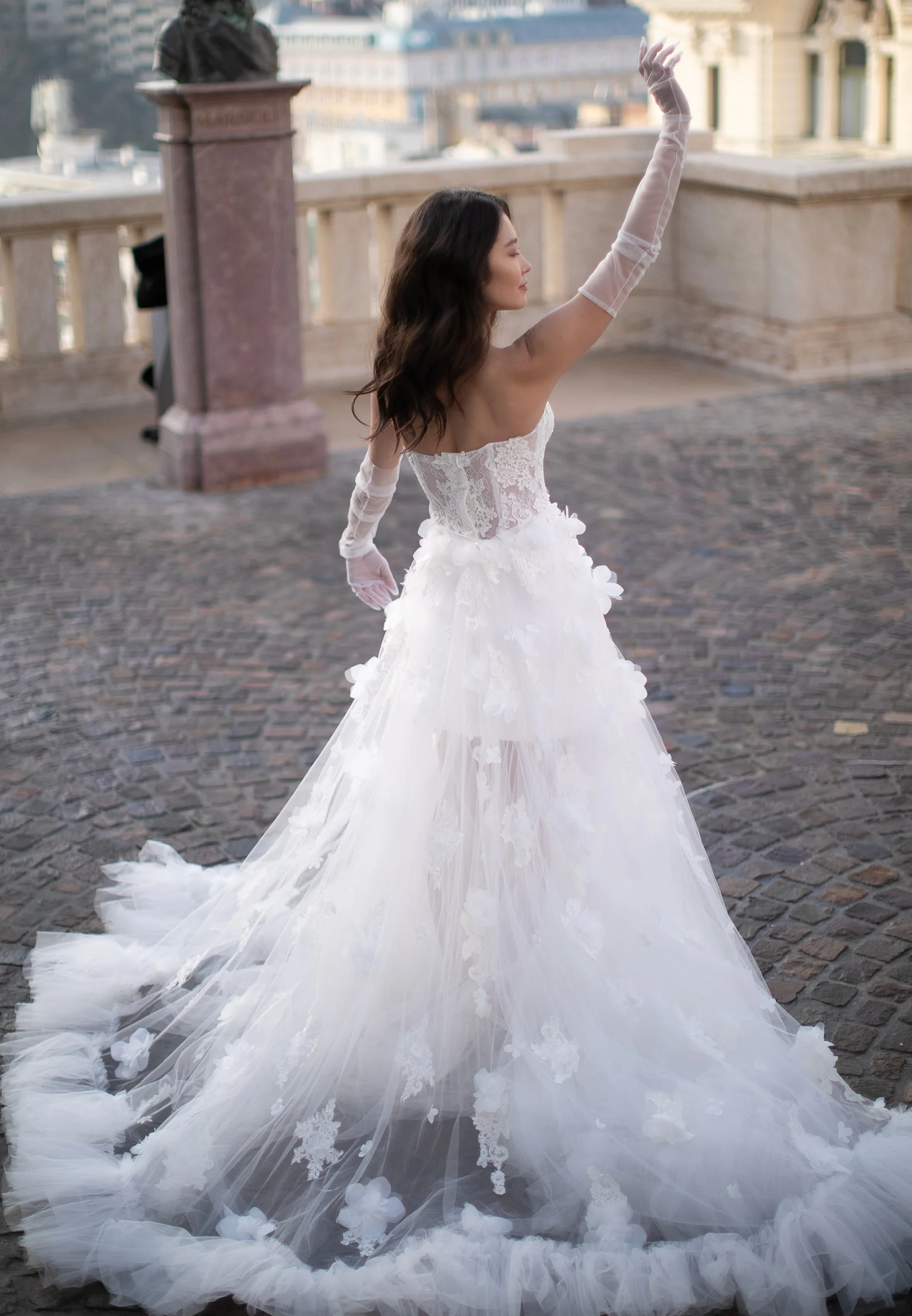 Strapless Maxi Tulle Regular Wedding Dress sodmodel-1 - Image 20