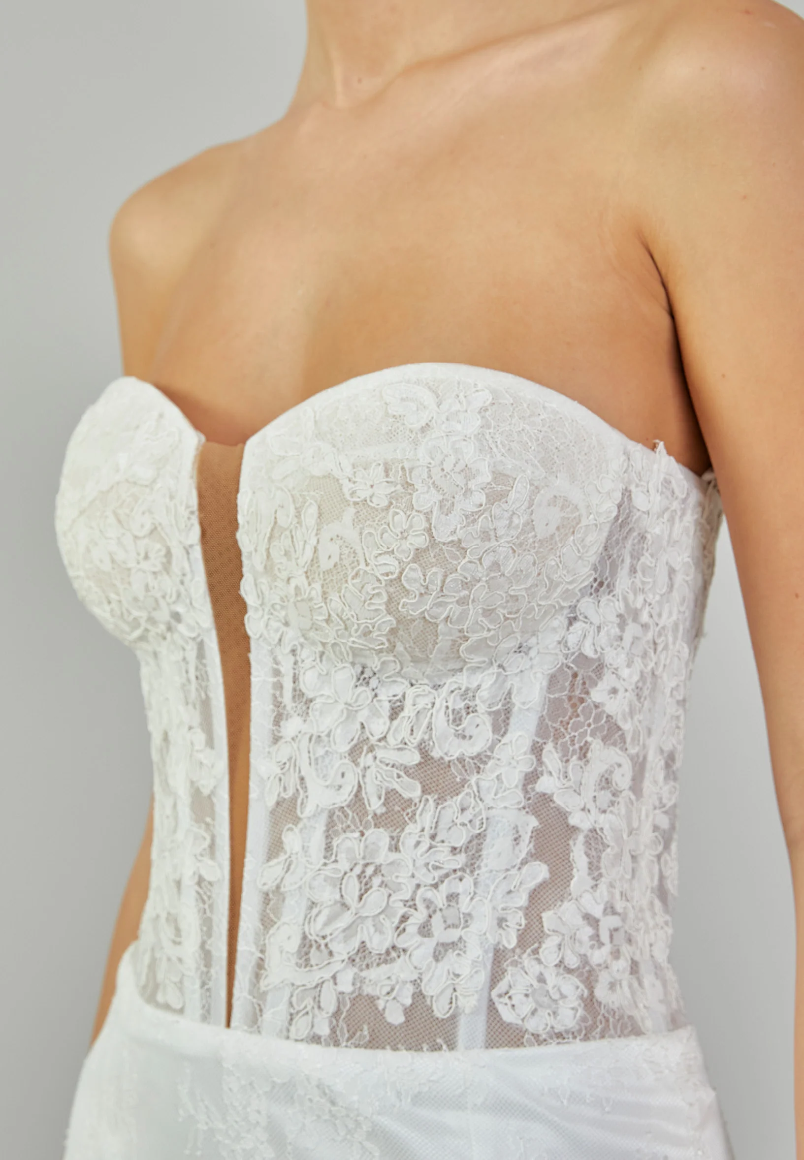 Strapless Maxi Tulle Regular Wedding Dress sodmodel-1 - Image 4