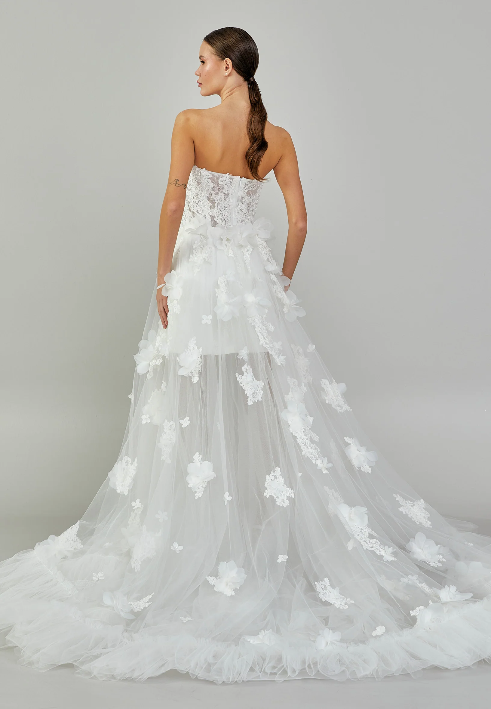 Strapless Maxi Tulle Regular Wedding Dress sodmodel-1 - Image 5