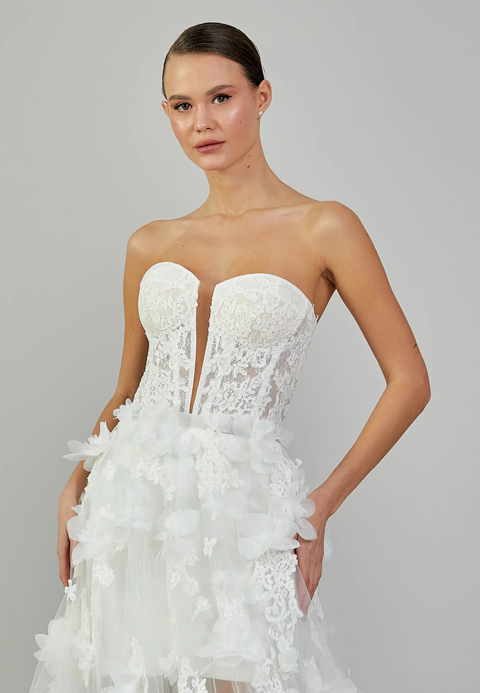 Strapless Maxi Tulle Regular Wedding Dress sodmodel-1 - Image 7