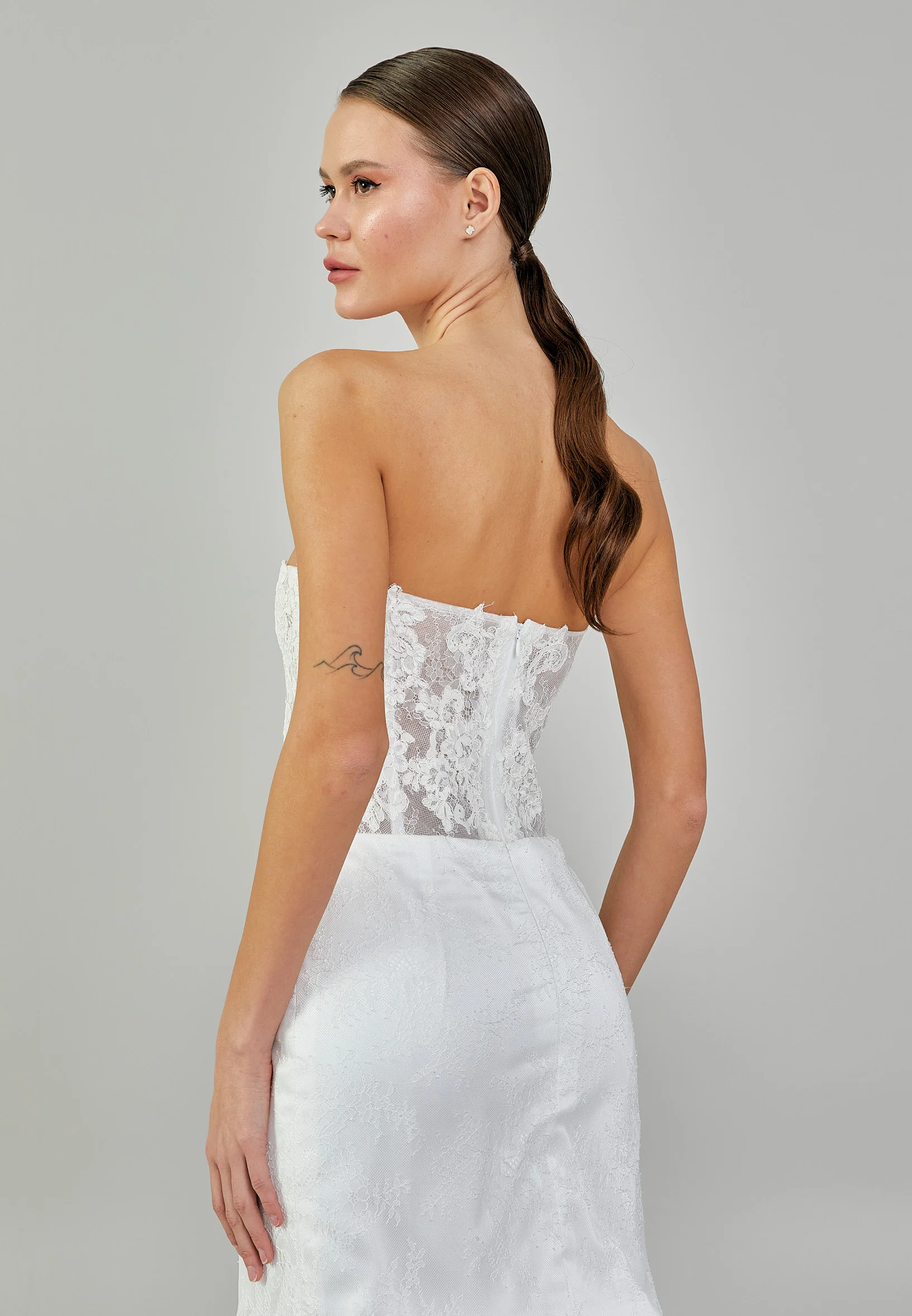 Strapless Maxi Tulle Regular Wedding Dress sodmodel-1 - Image 8