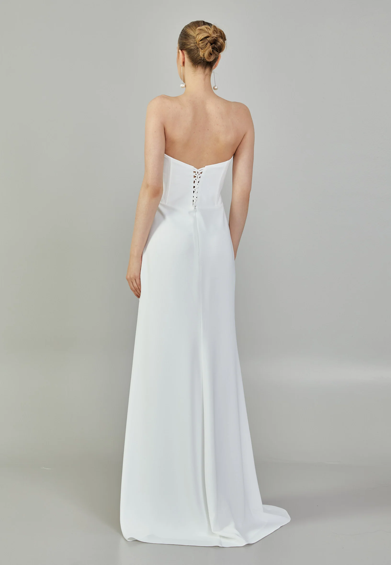 Strapless Maxi Viscose Regular Wedding Dress mxg56835 - Image 5