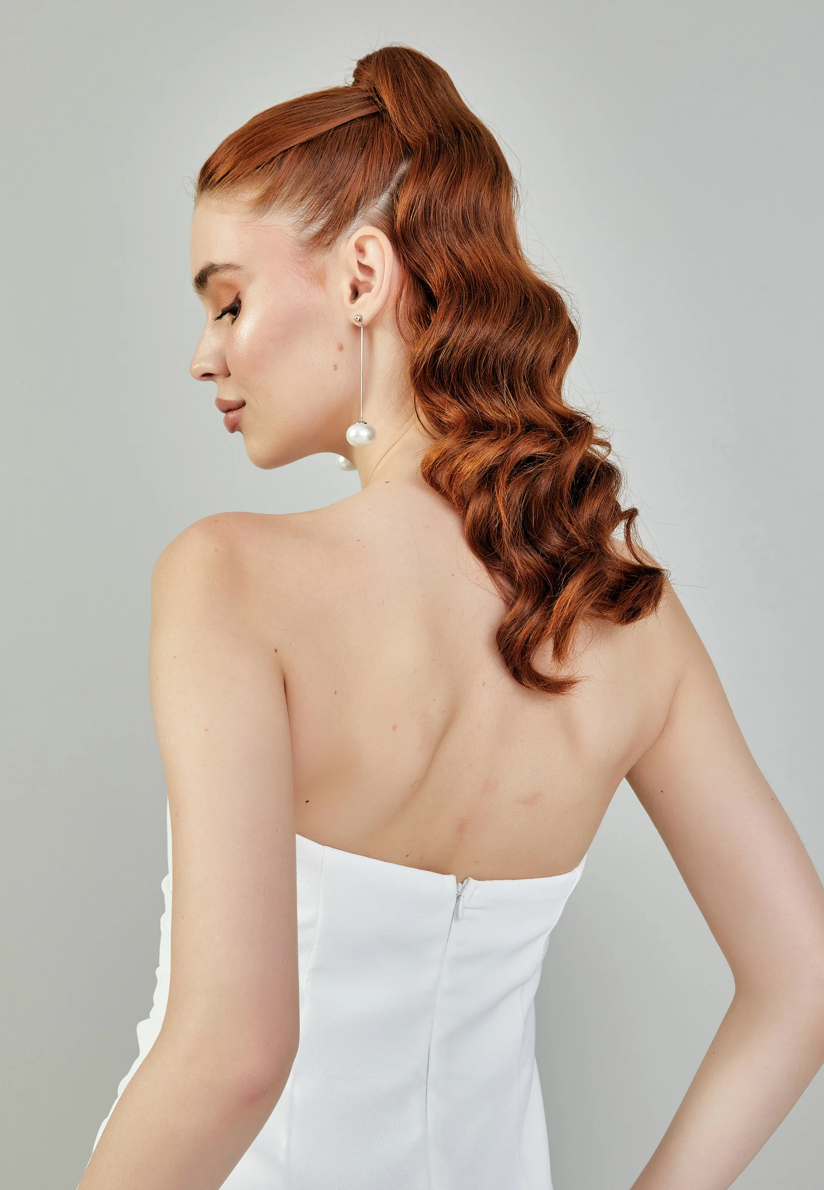 Strapless Maxi Viscose Regular Wedding Dress sacd3040(1024) - Image 8