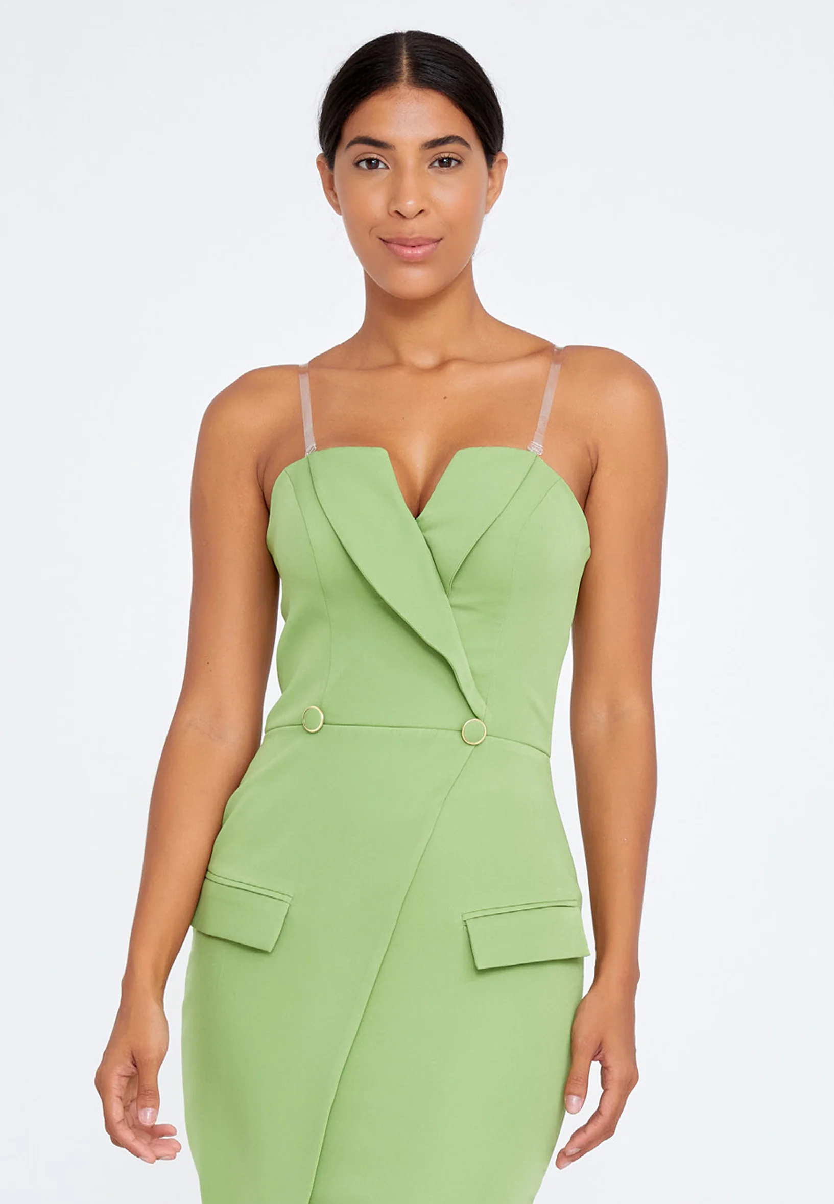 Strapless Mini Crepe Column Regular Cocktail Dress stn5049 - Image 20