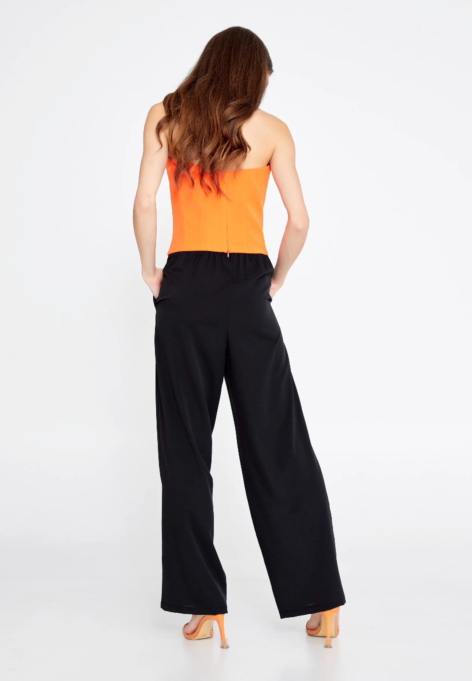Strapless Solid Color Regular Blouse ber23y4119 - Image 12