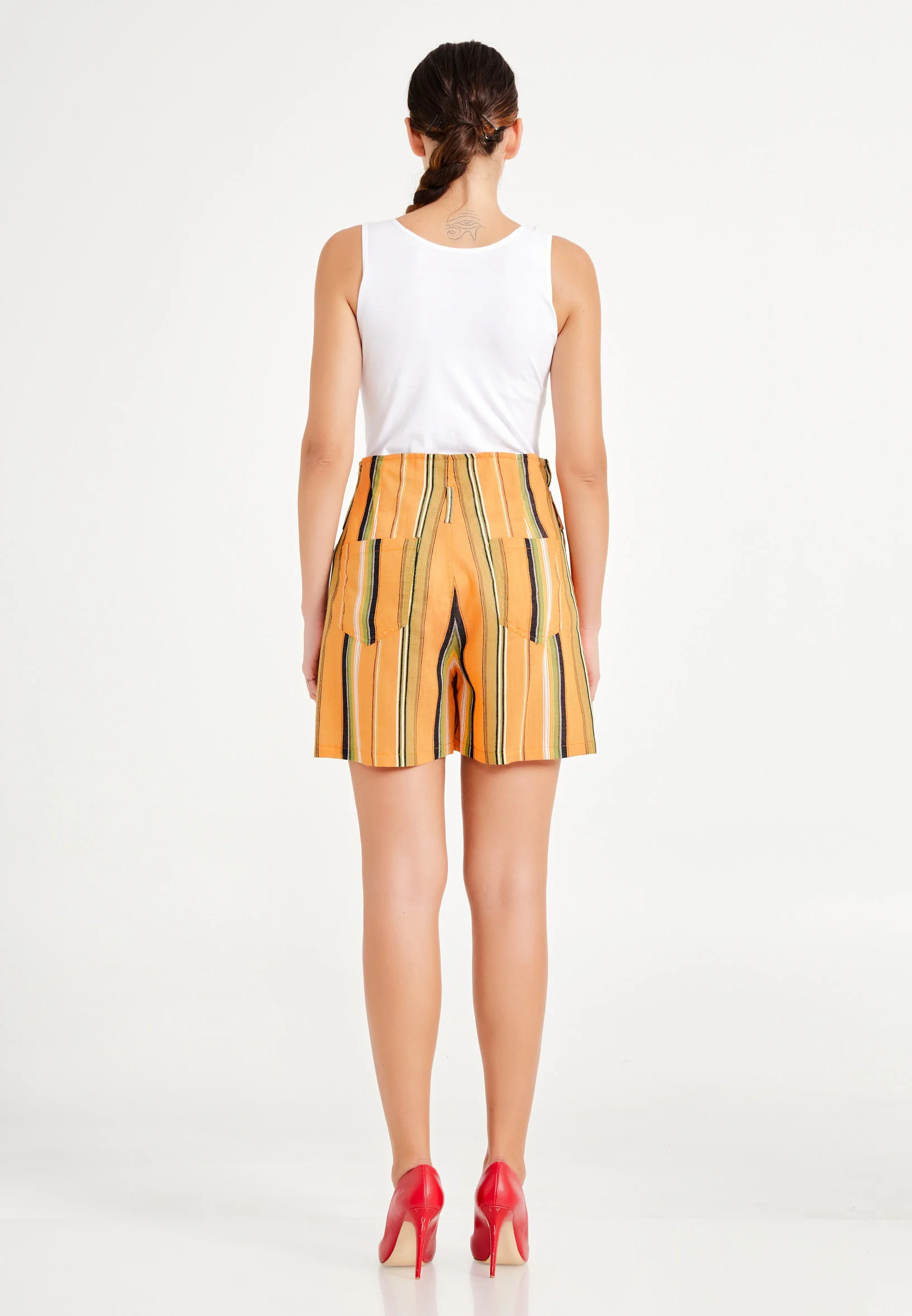 Striped Regular Shorts ber20y2108 - Image 11