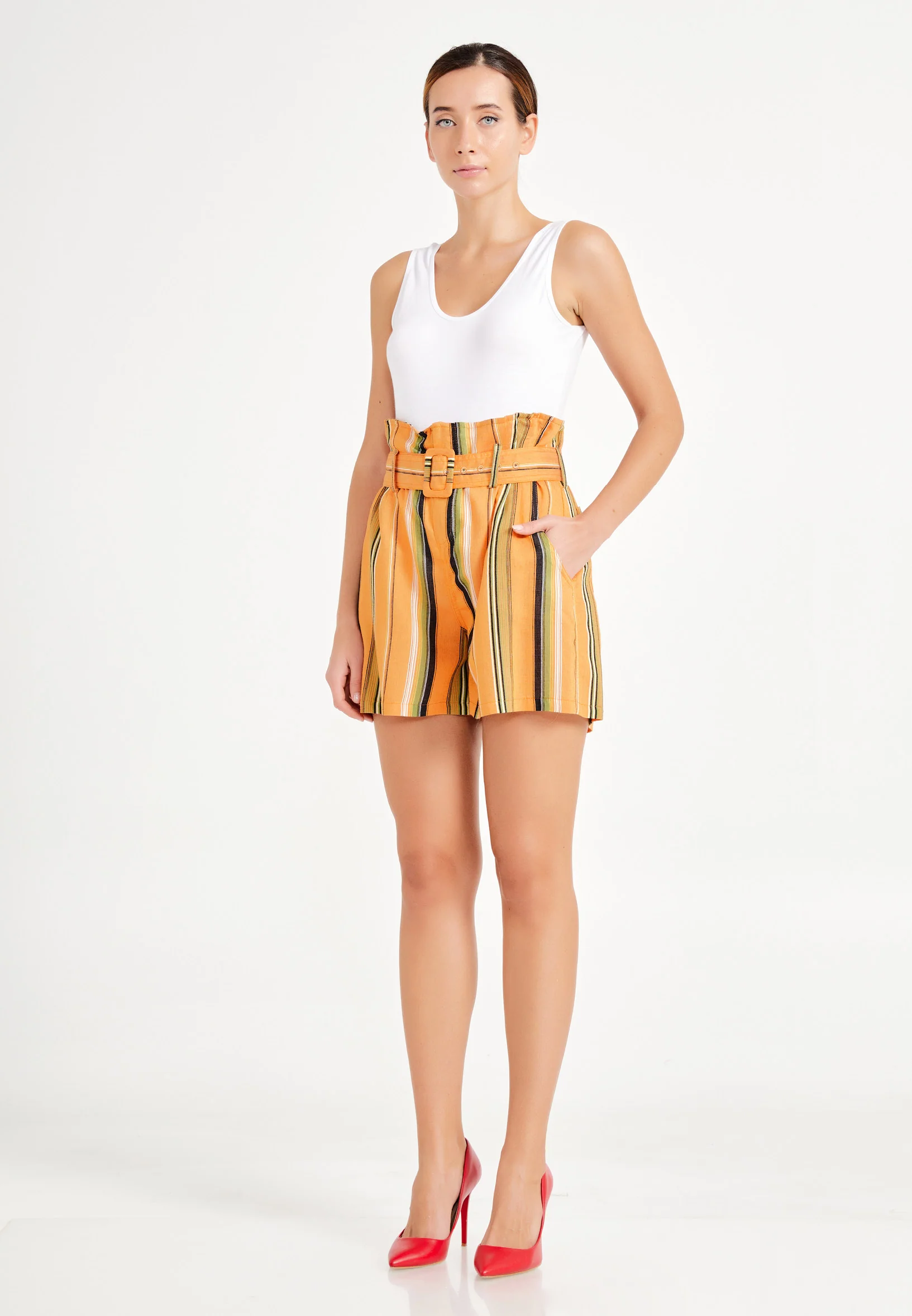 Striped Regular Shorts ber20y2108 - Image 12