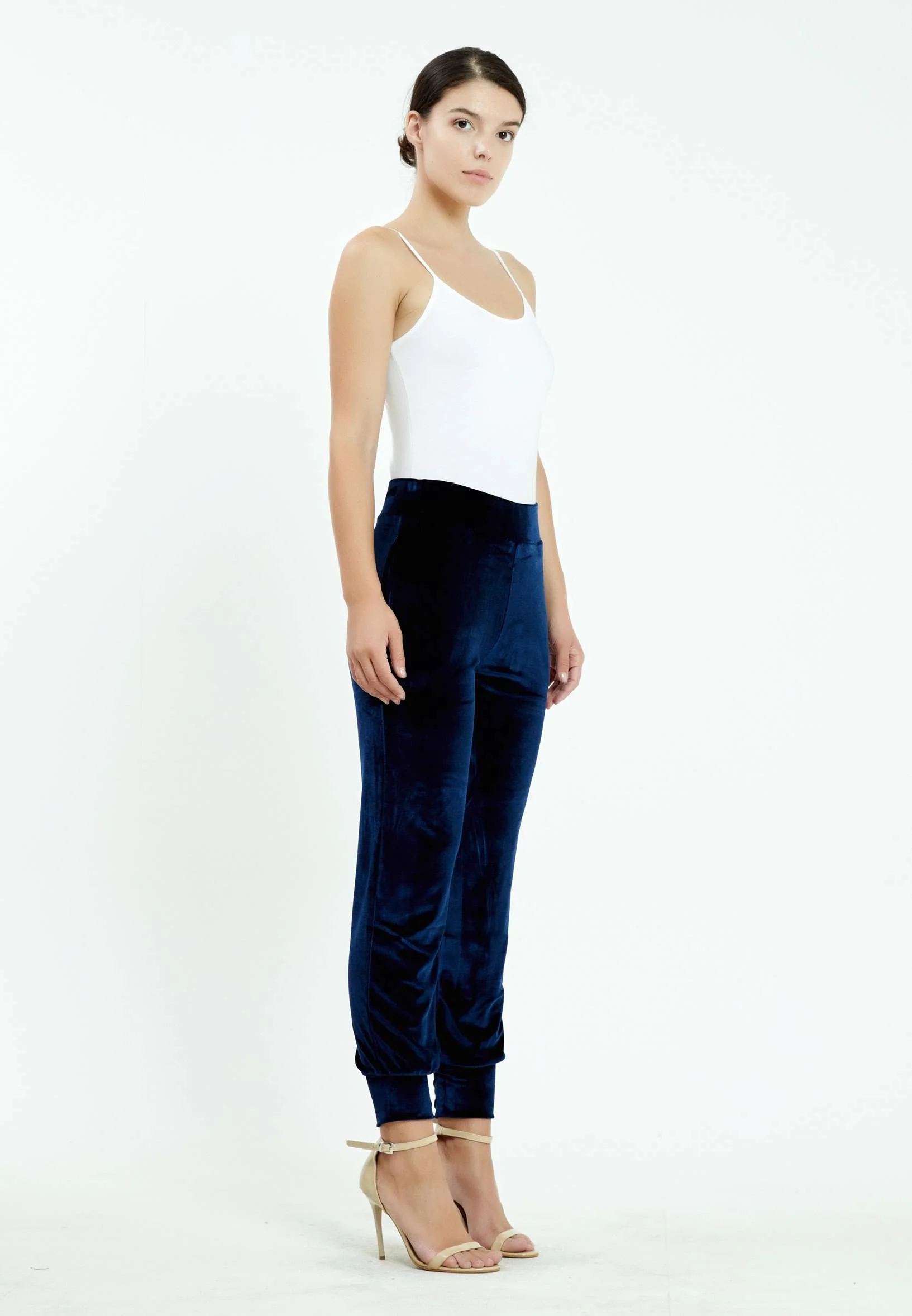 Velvet Solid Color Regular Leggings ser26783 - Image 15