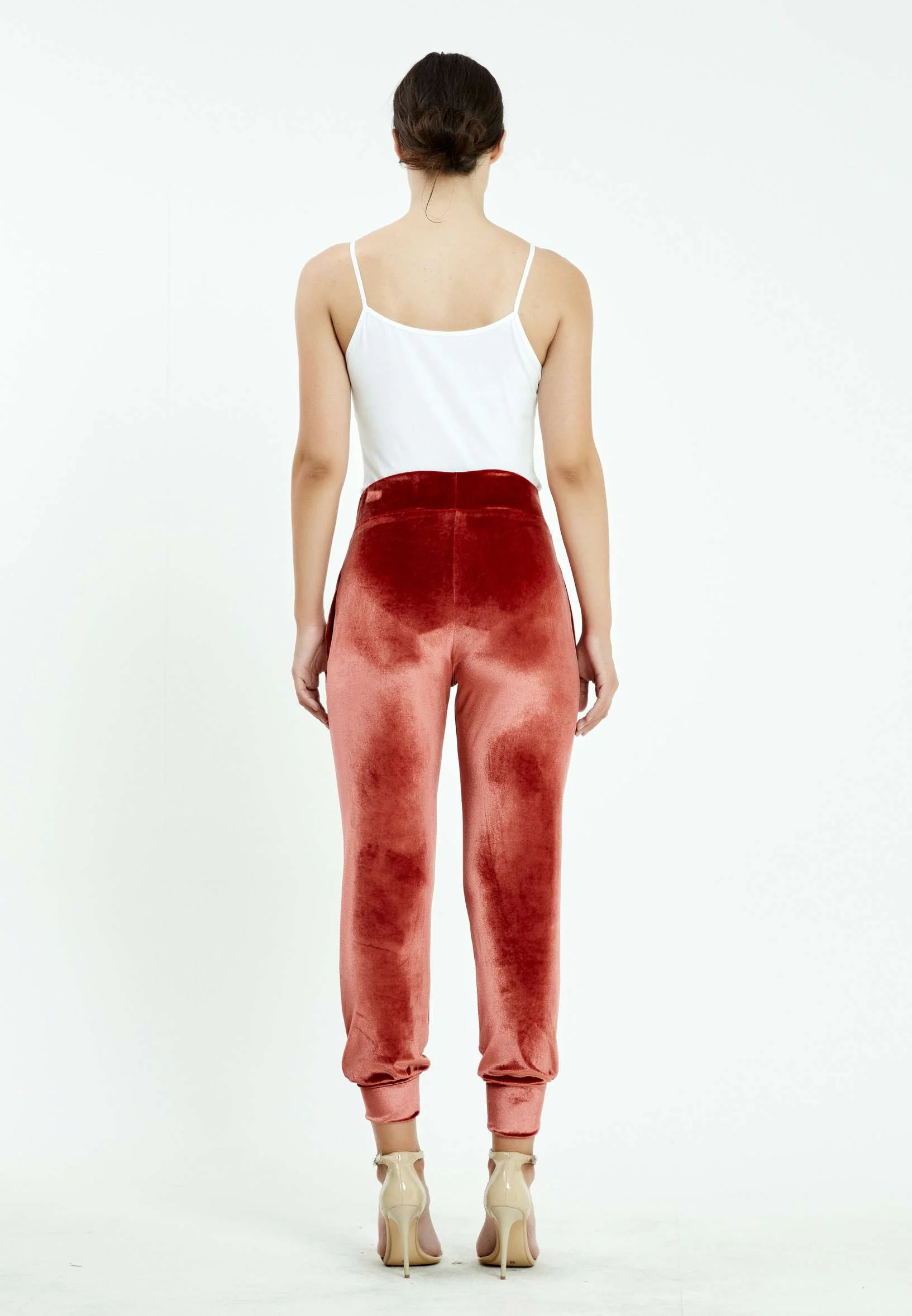 Velvet Solid Color Regular Leggings ser26783 - Image 18