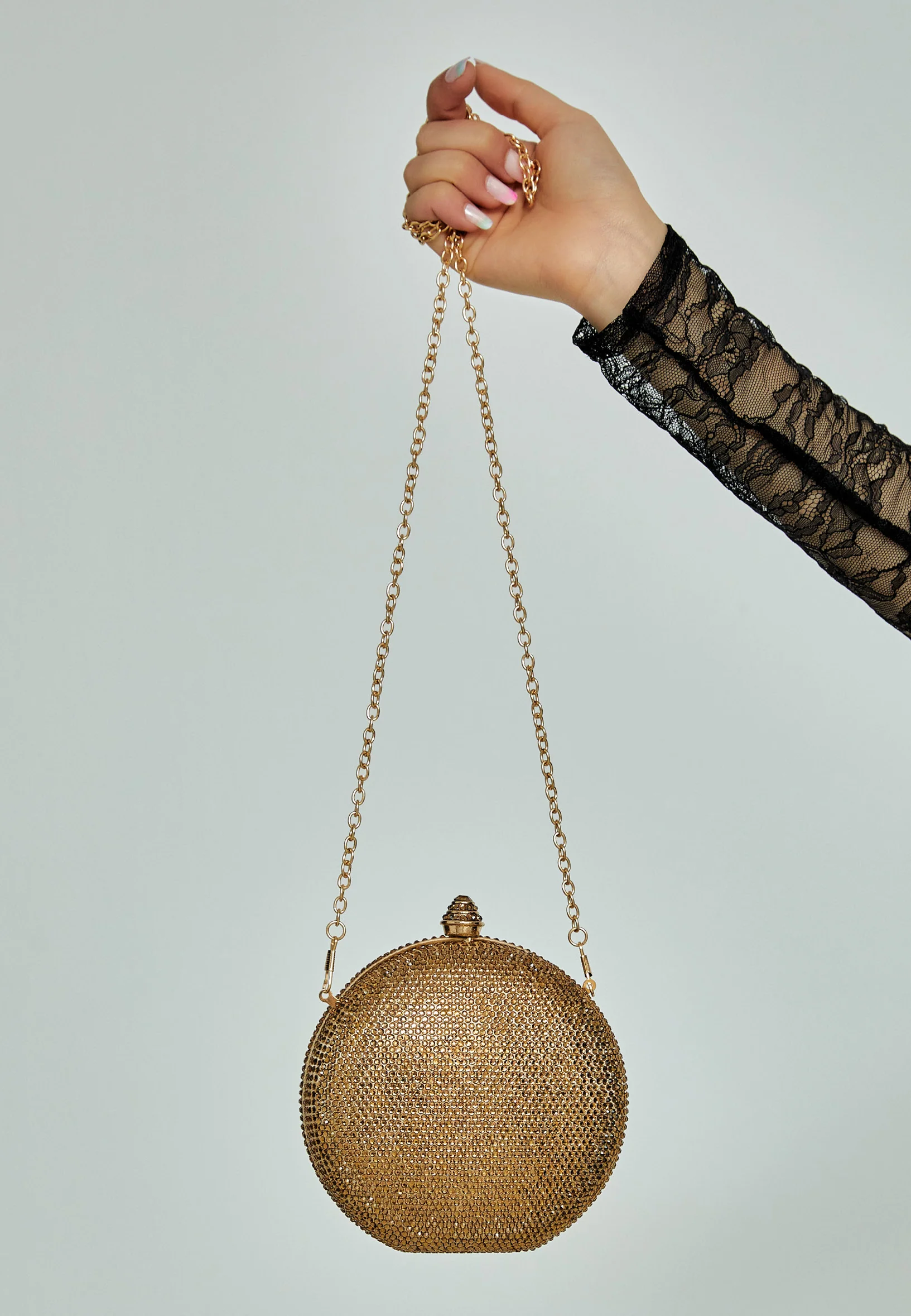 Women's Clutch Solid Color Crystal Stone Handbag abac002 - Image 16