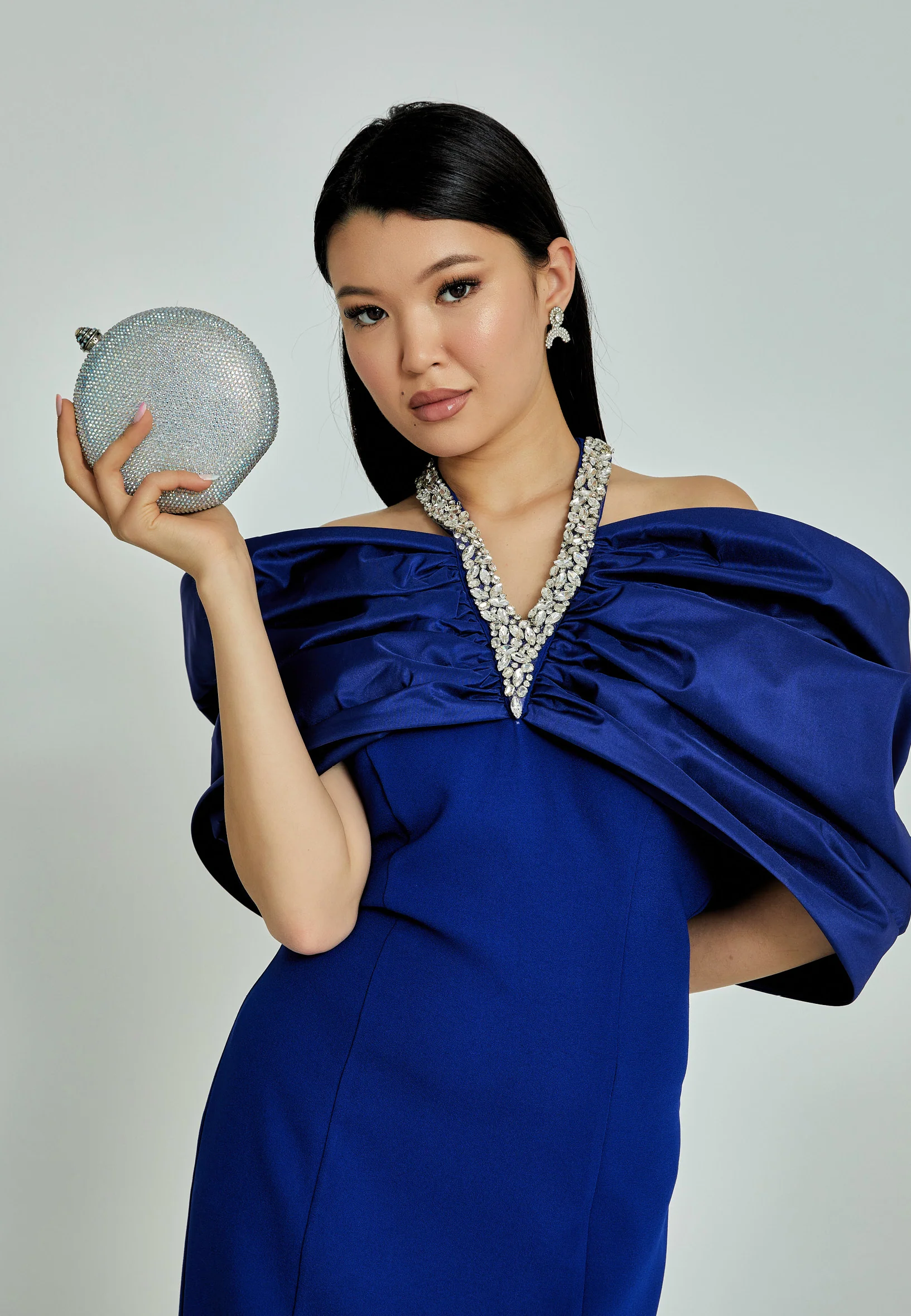 Women's Clutch Solid Color Crystal Stone Handbag abac002 - Image 21