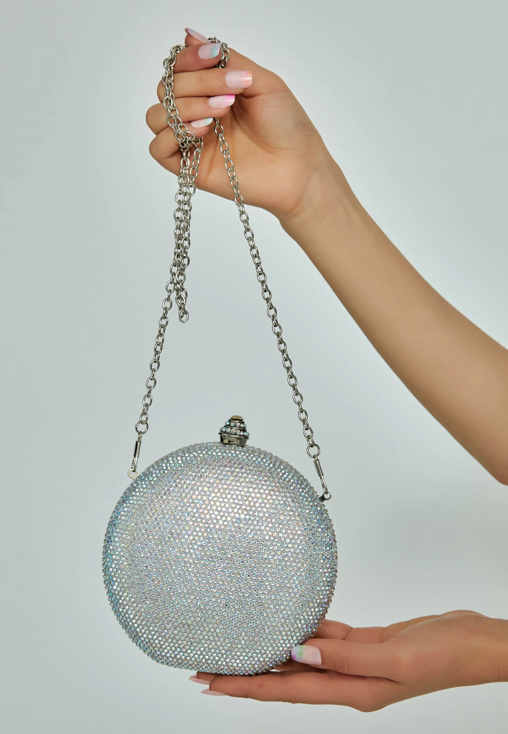 Women's Clutch Solid Color Crystal Stone Handbag abac002 - Image 24