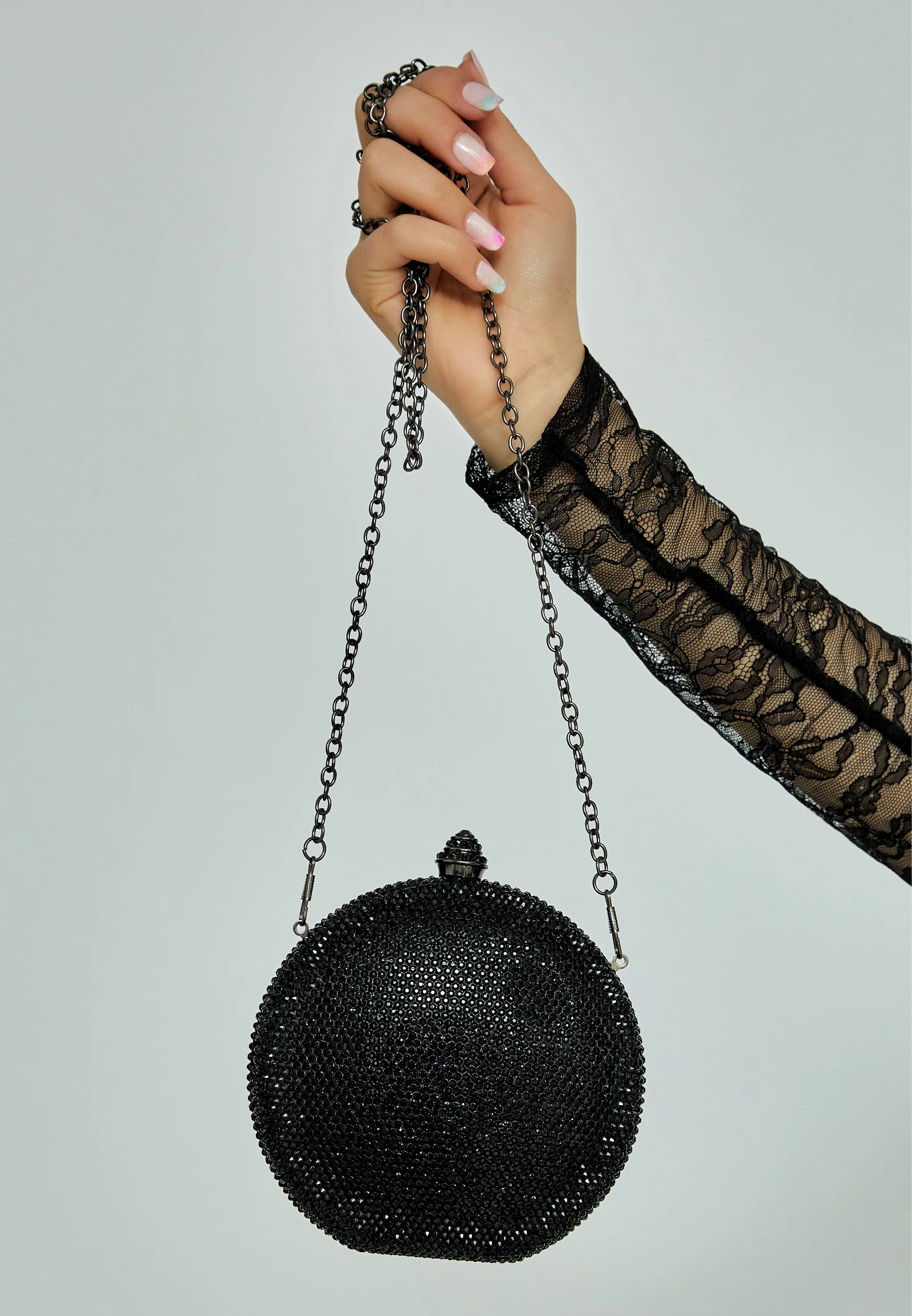 Women's Clutch Solid Color Crystal Stone Handbag abac002 - Image 4