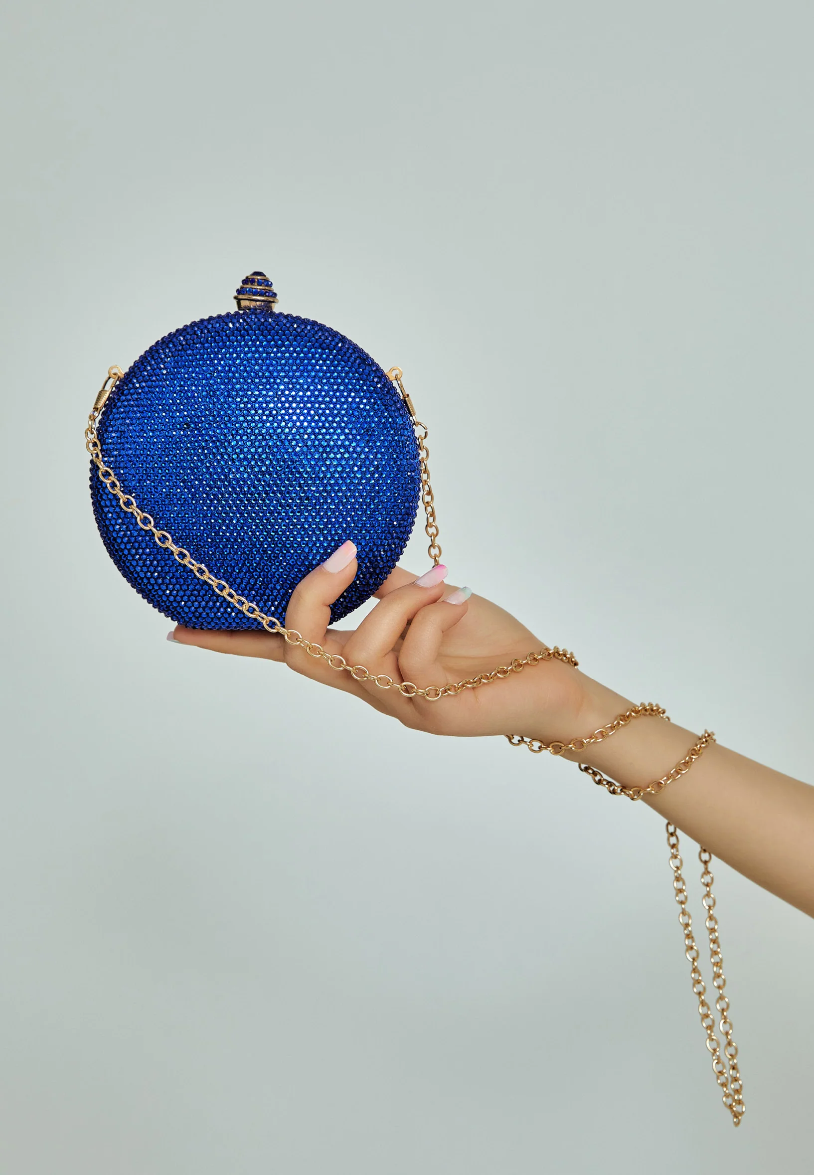 Women's Clutch Solid Color Crystal Stone Handbag abac002 - Image 8