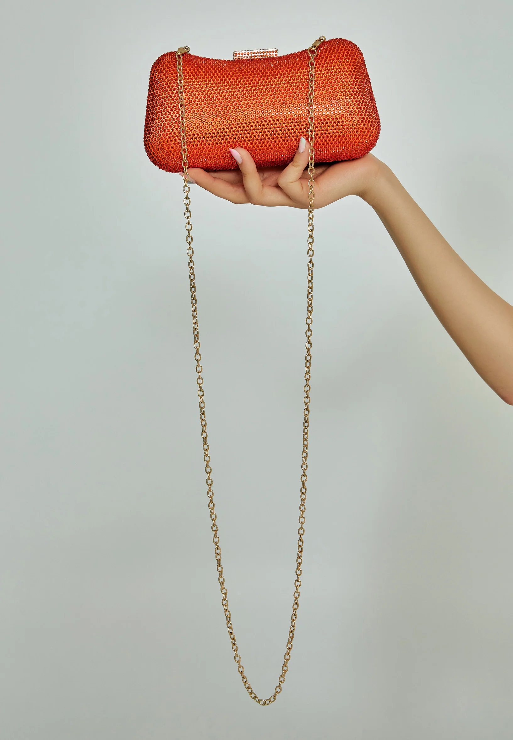 Women's Clutch Solid Color Crystal Stone Handbag abac003 - Image 16