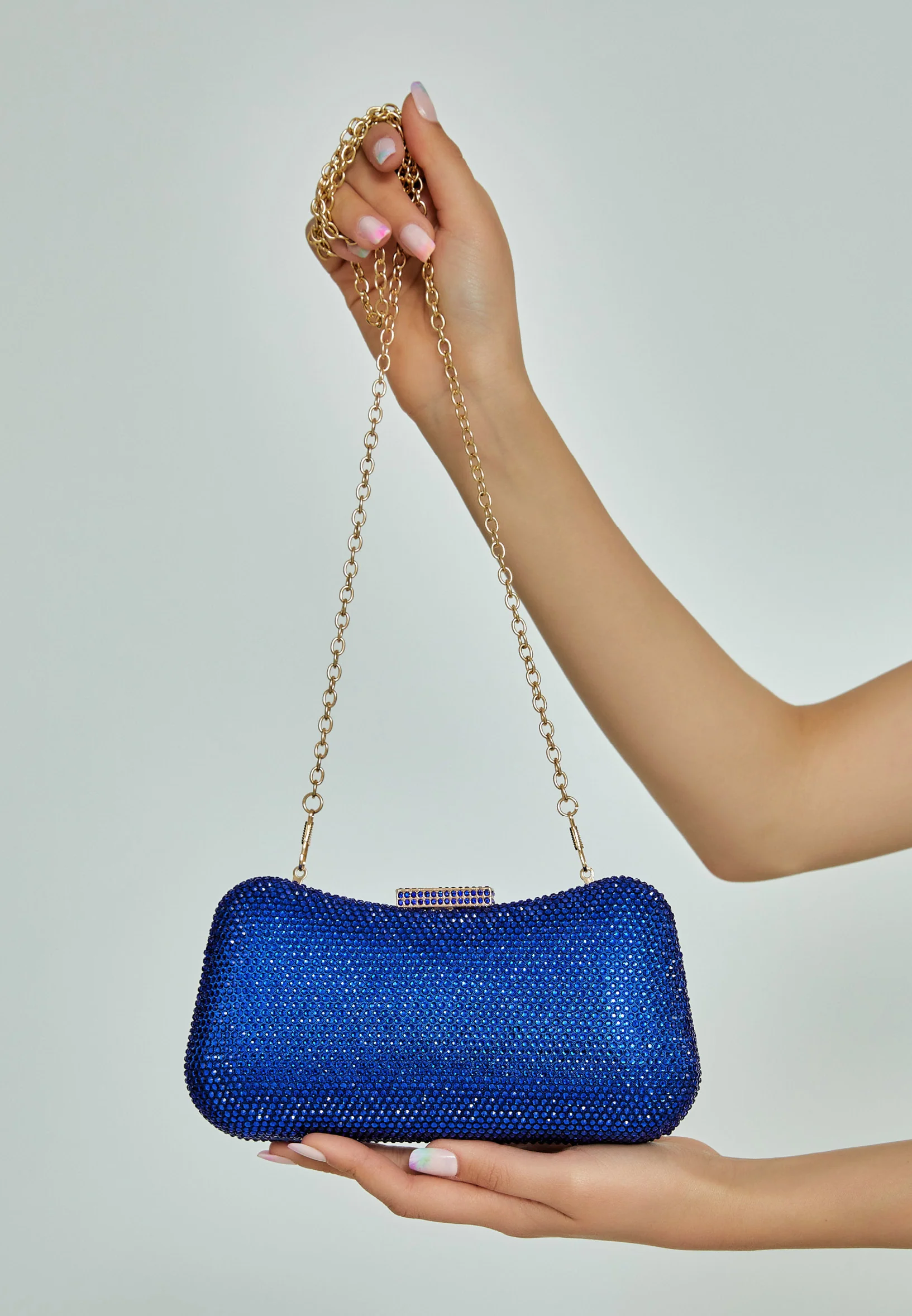 Women's Clutch Solid Color Crystal Stone Handbag abac003 - Image 8
