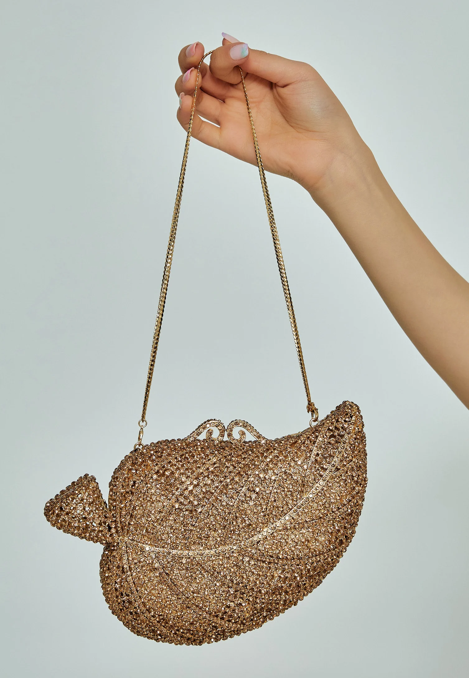 Women's Clutch Solid Color Crystal Stone Handbag abaexc003 - Image 4