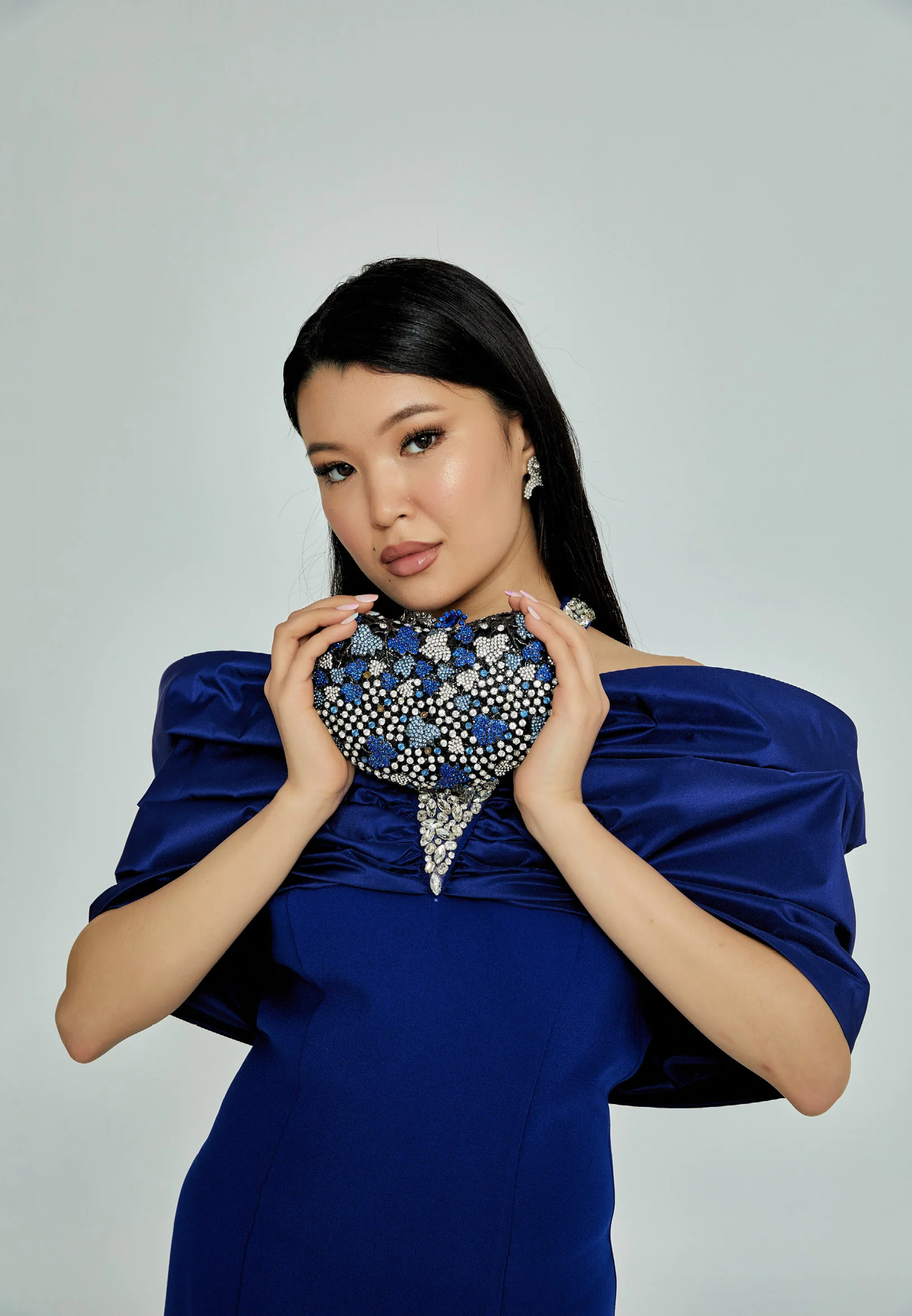 Women's Clutch Solid Color Crystal Stone Handbag abaexc004 - Image 3