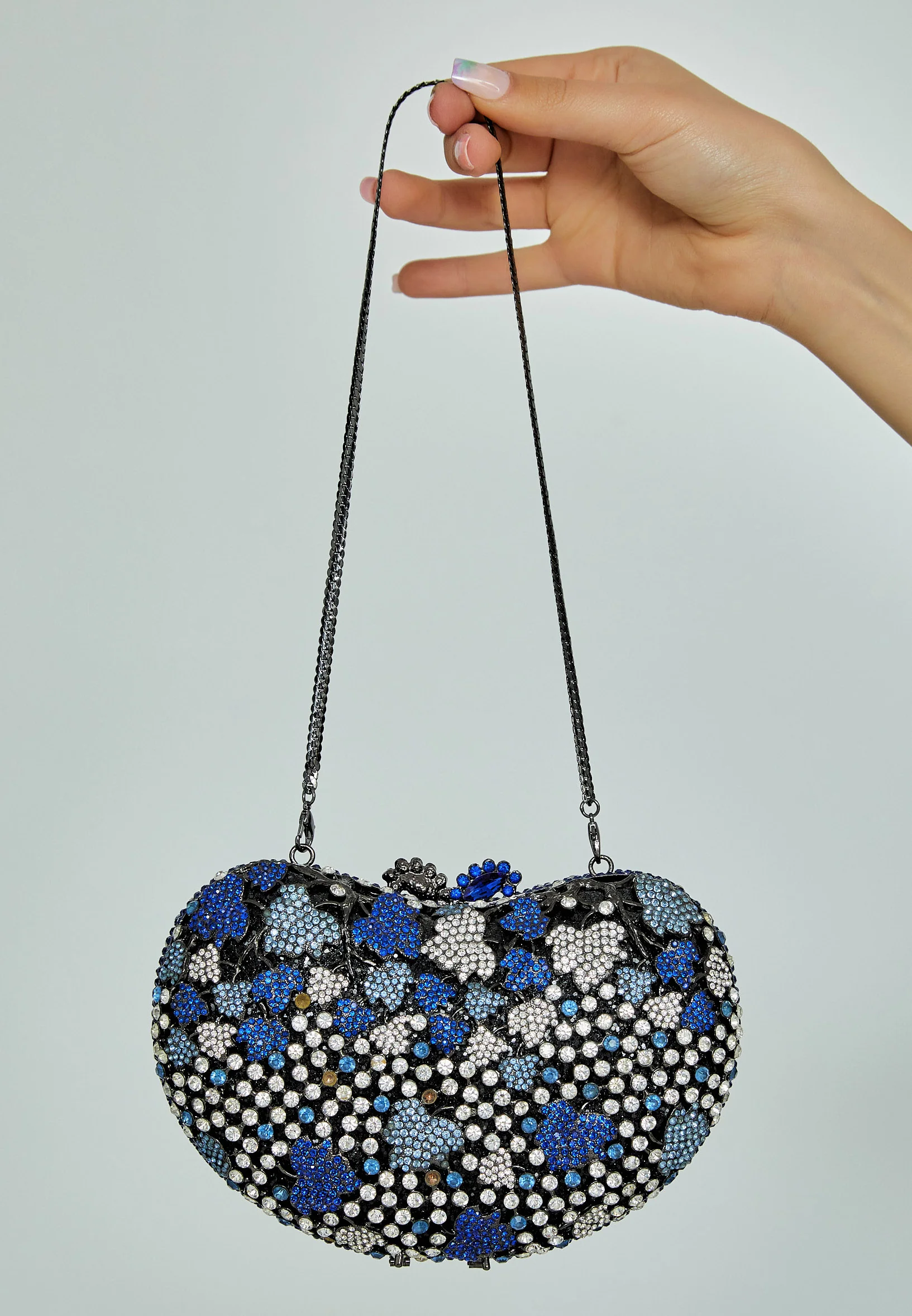 Women's Clutch Solid Color Crystal Stone Handbag abaexc004 - Image 4