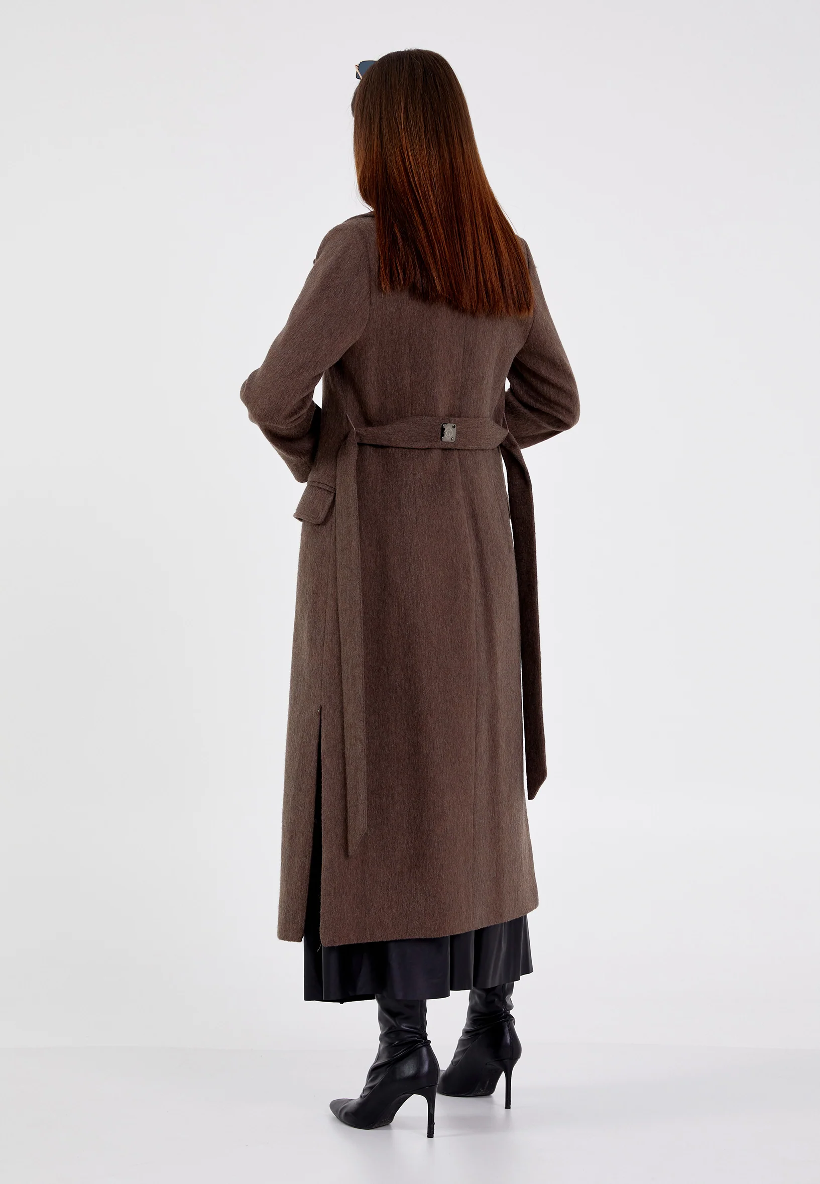 Wool Solid Color Regular Coat grm0352 - Image 2